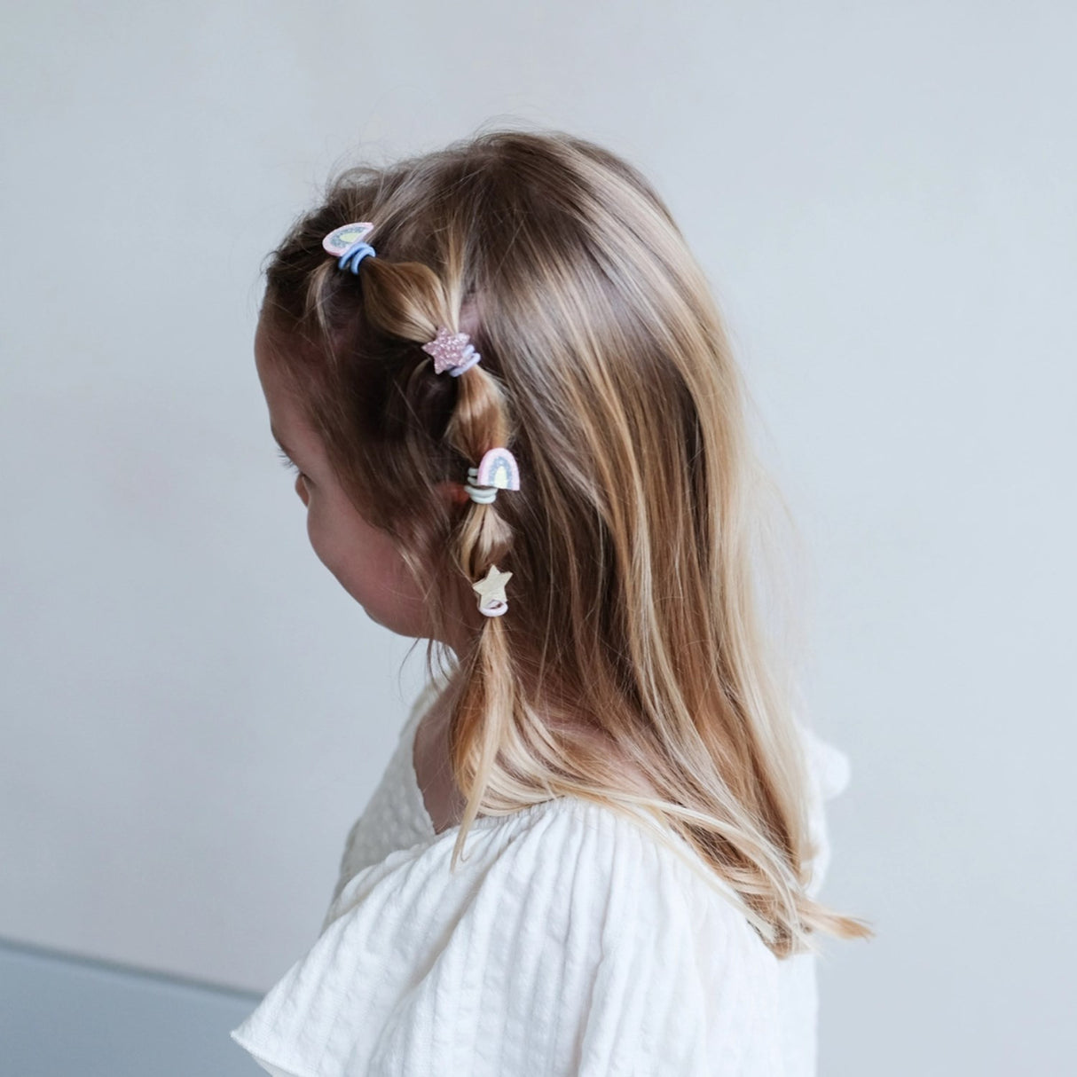 Mimi & Lula 8 Hårelastikker - Mini Rainbow & Star Dreamland