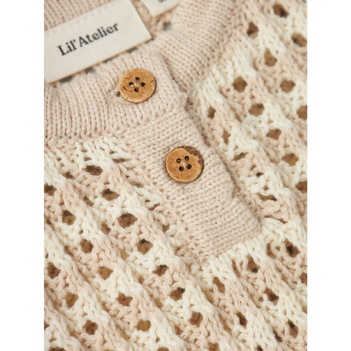 Lil'Atelier Turtledove Gray Morn Boa Strik Vest