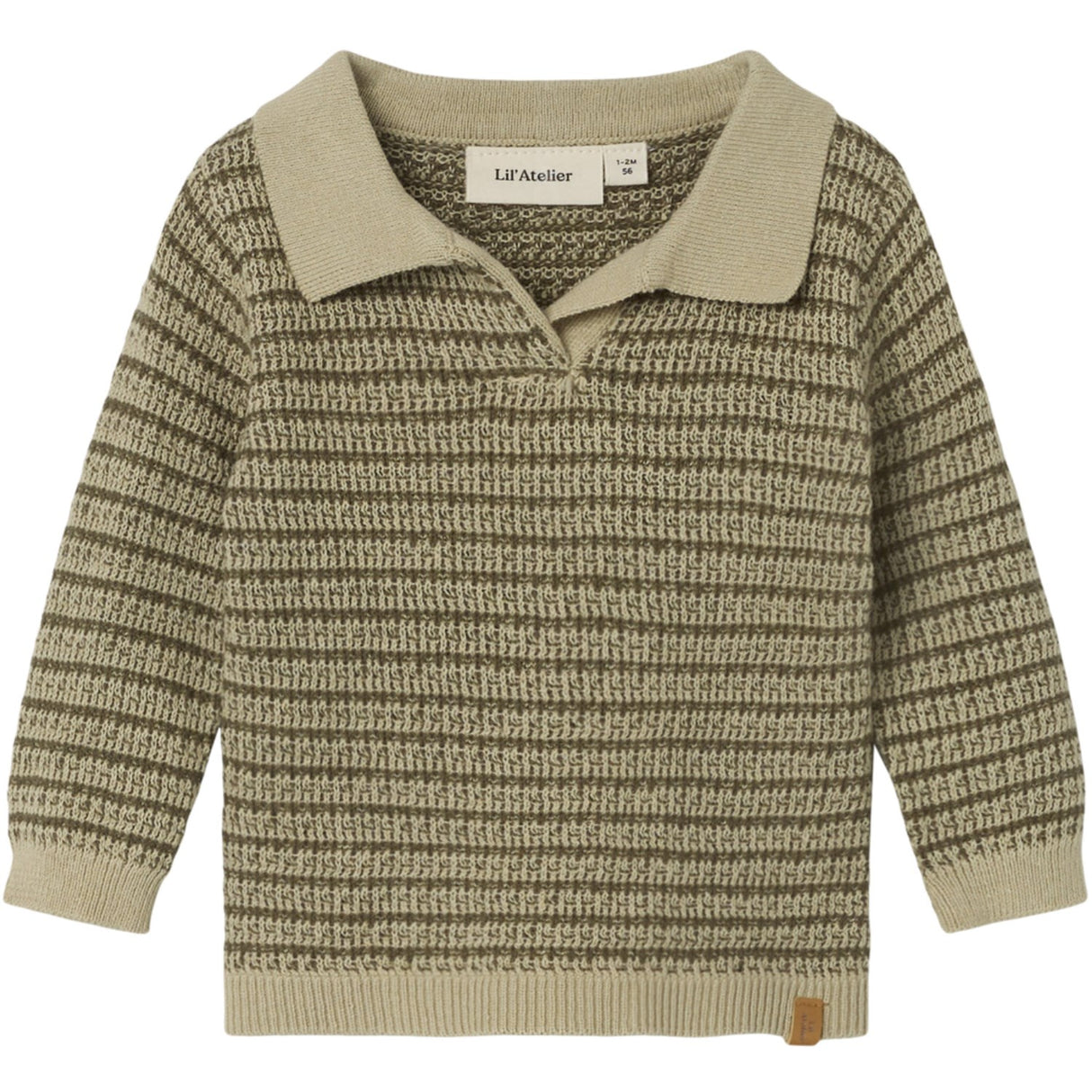 Lil'Atelier Moss Gray Barker Strik Polo