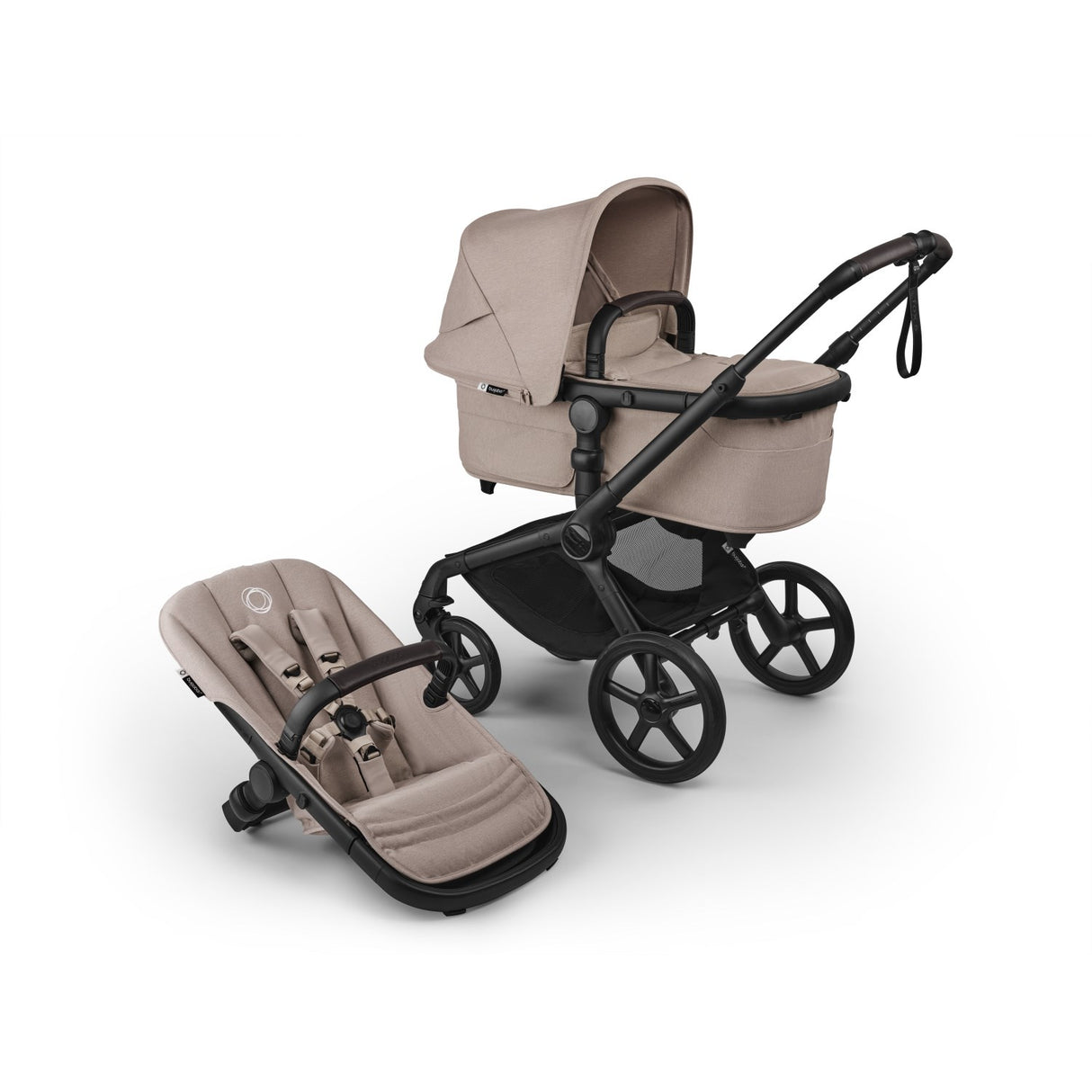 Bugaboo Fox 5 Renew Complete Black/Desert Taupe Melange-Desert Taupe Melange