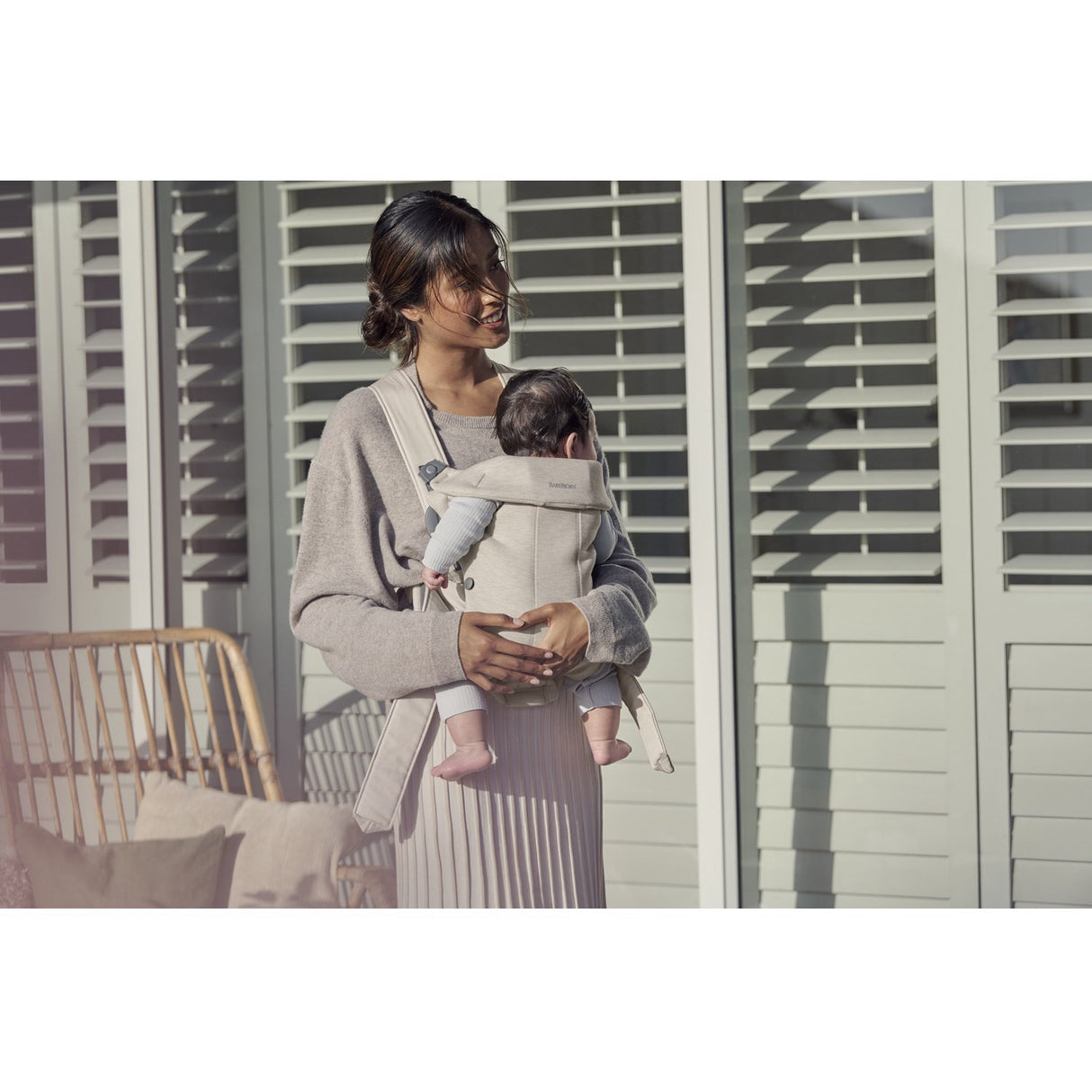 BabyBjörn Light Beige Bæresele Mini