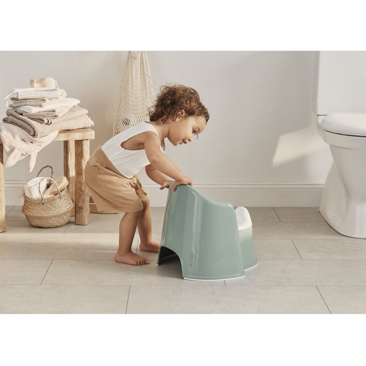 BabyBjörn Grey Green/White Pottestol