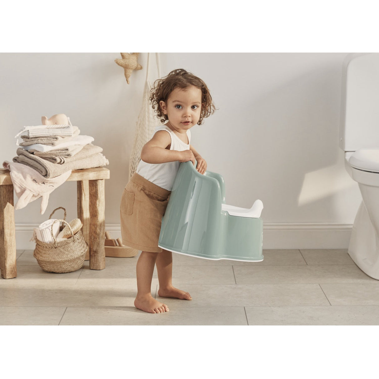 BabyBjörn Grey Green/White Pottestol