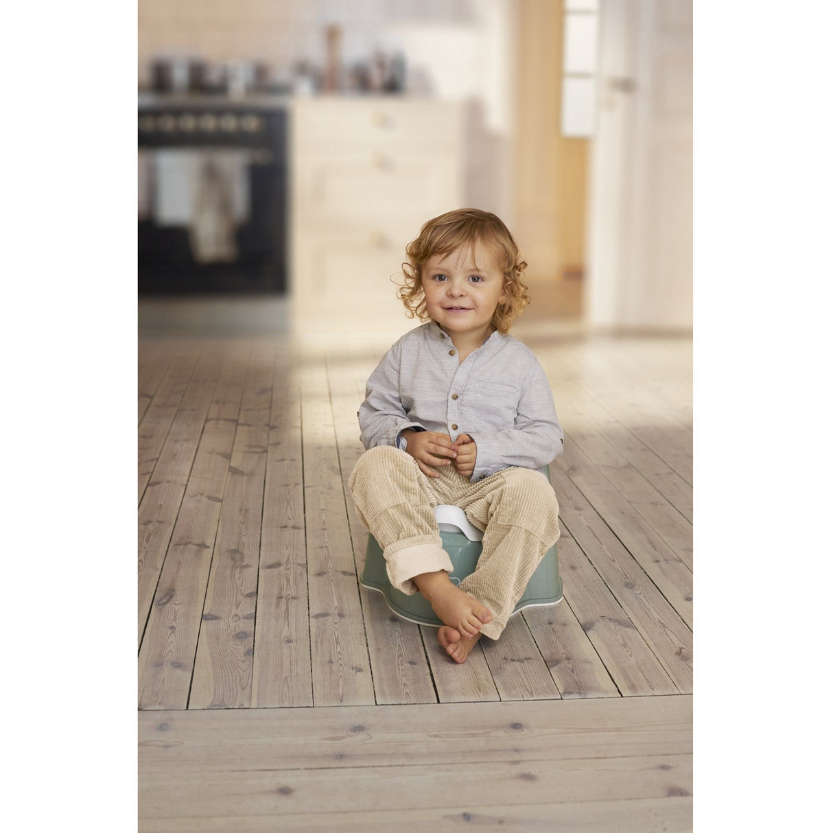 BabyBjörn Grey Green/White Pottestol