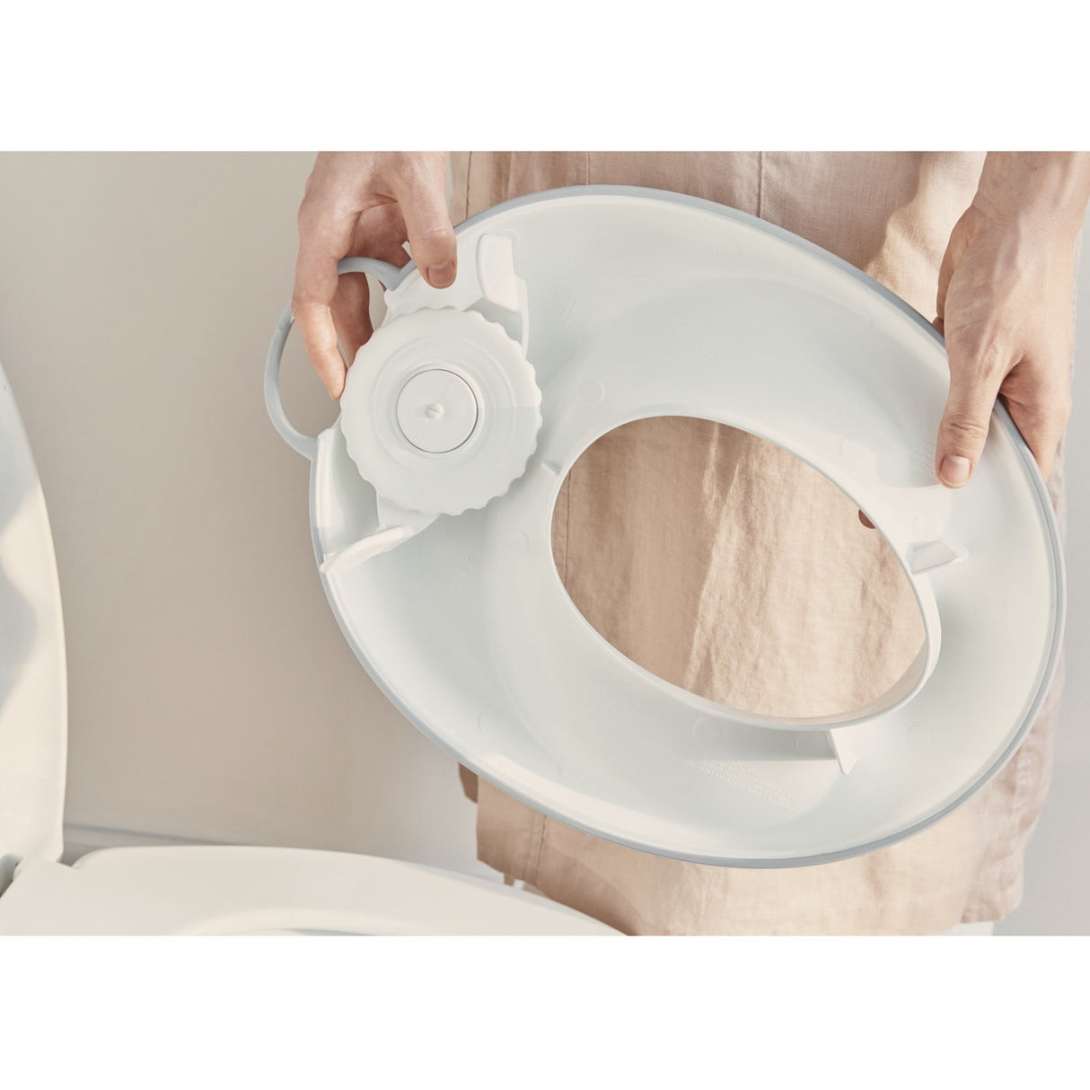 BabyBjörn White/Grey Toiletsæde