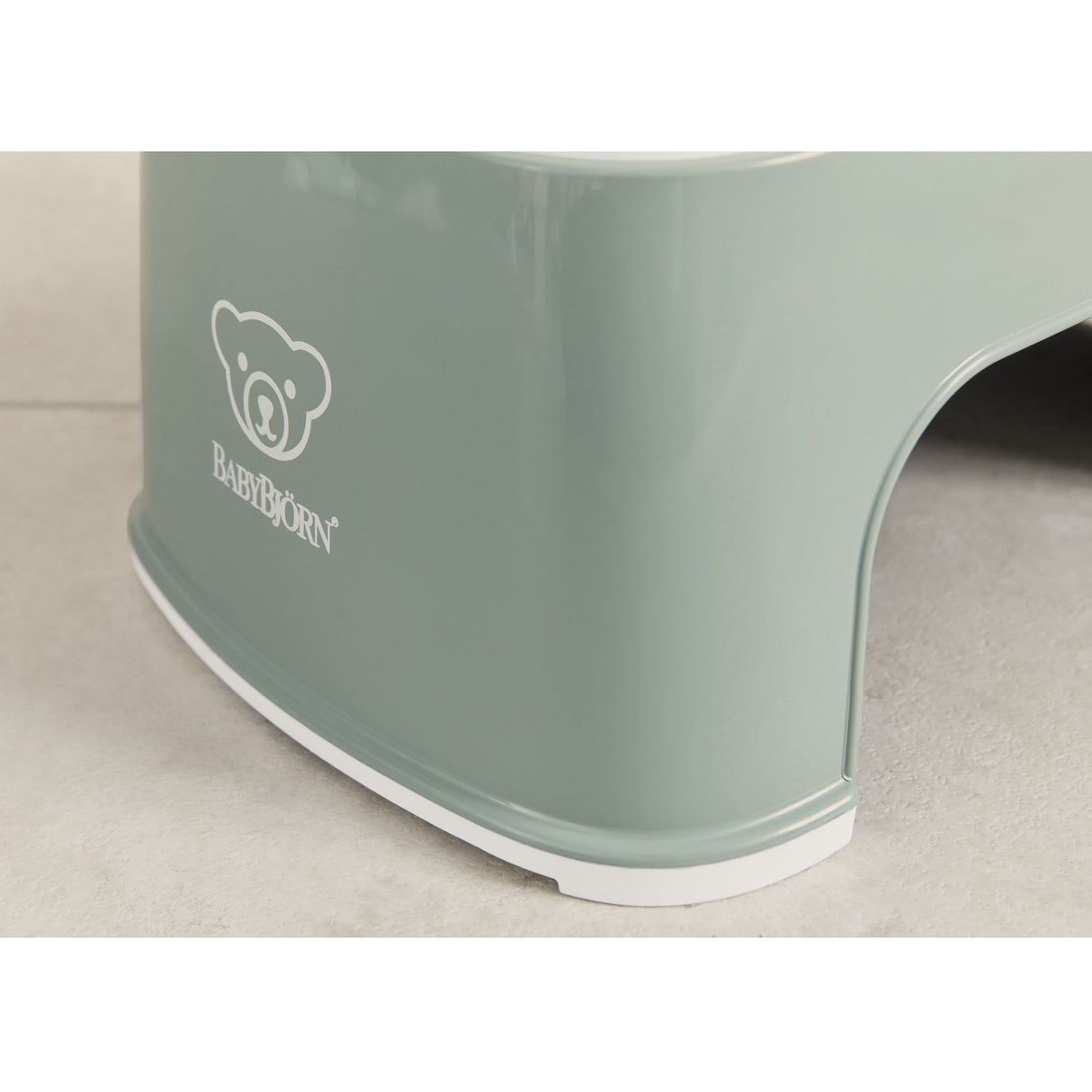 BabyBjörn Grey Green/White Børnetaburet