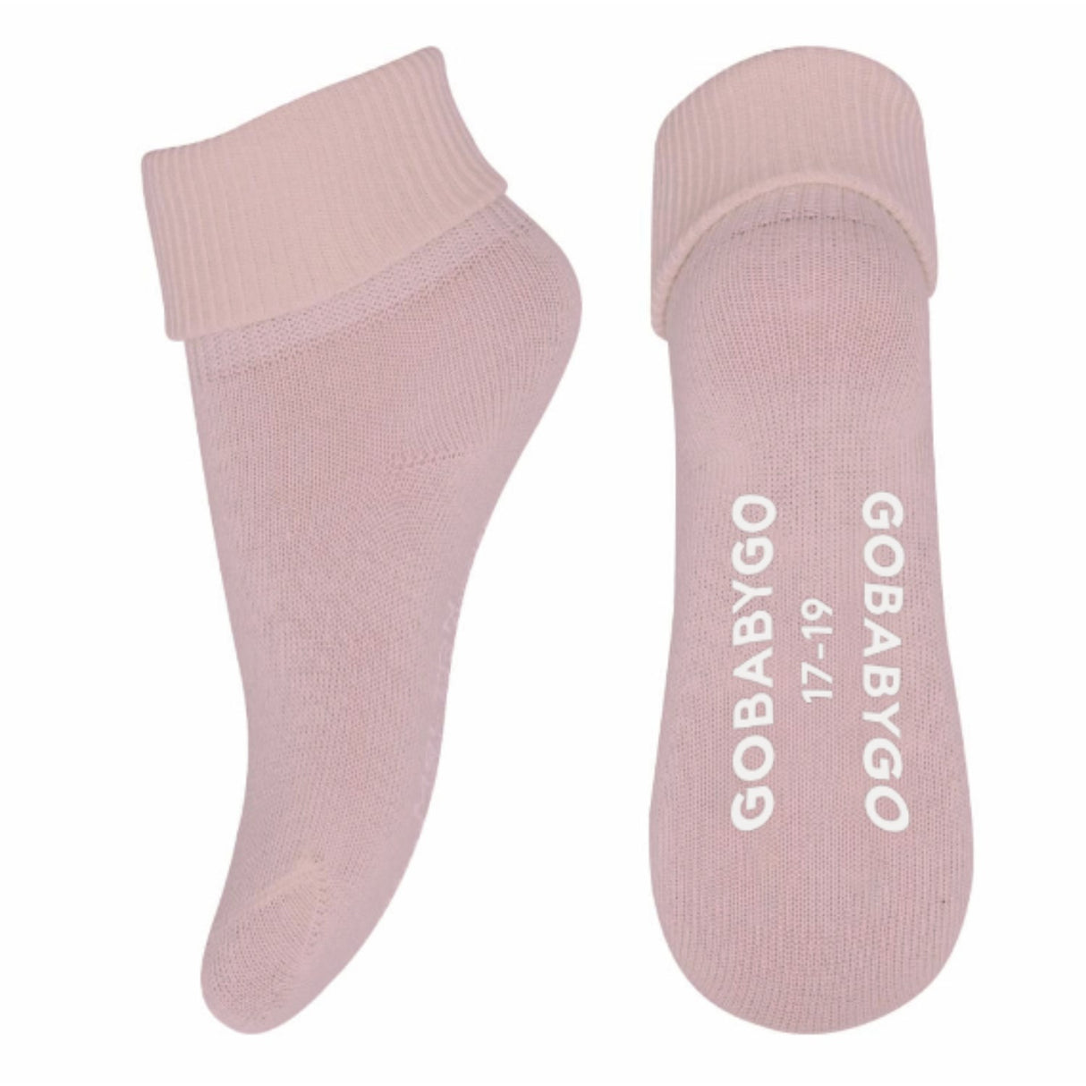 Gobabygo Alt Rosa Non Slip Strømper Organic Bomuld