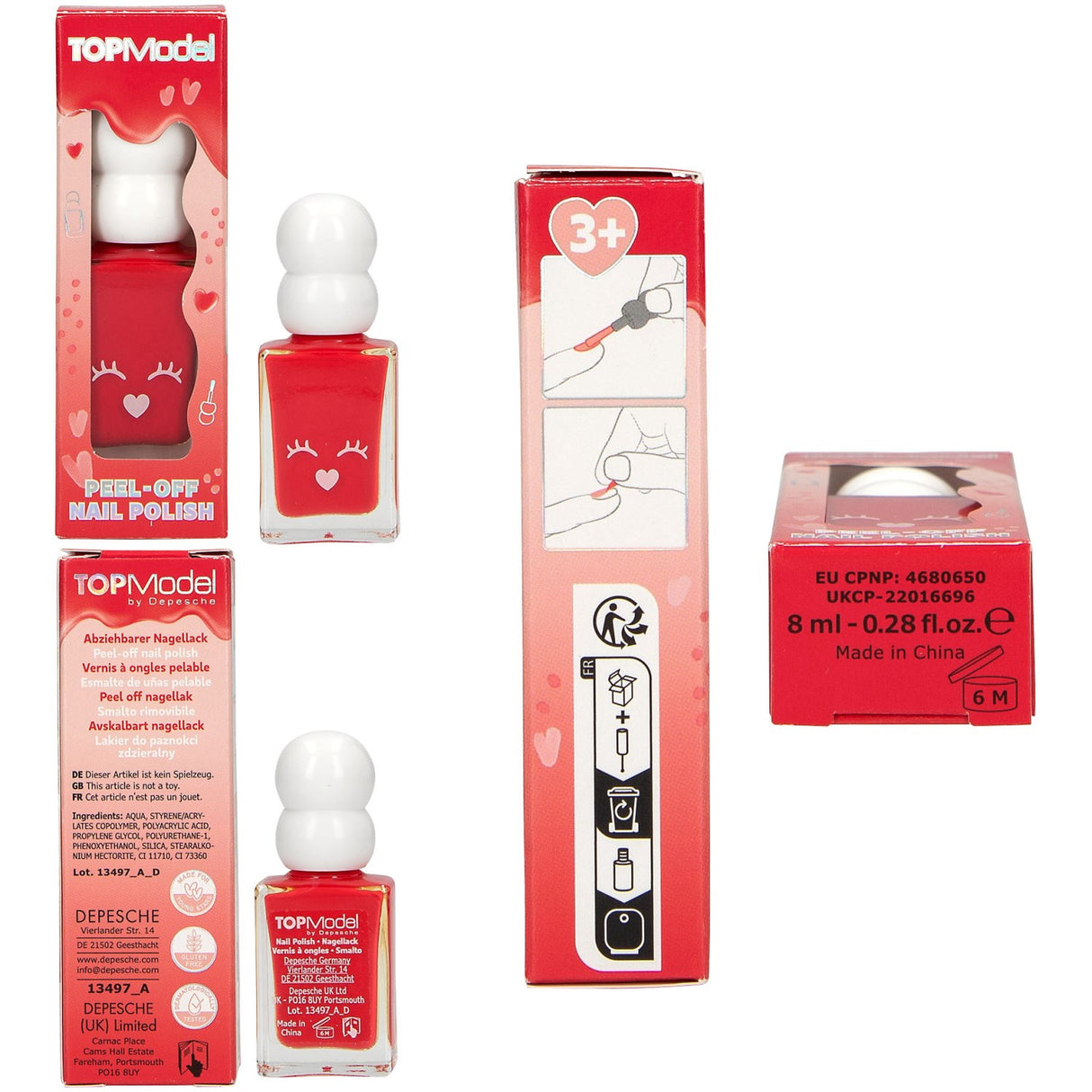 TOPModel Beauty And Me Neglelak Red