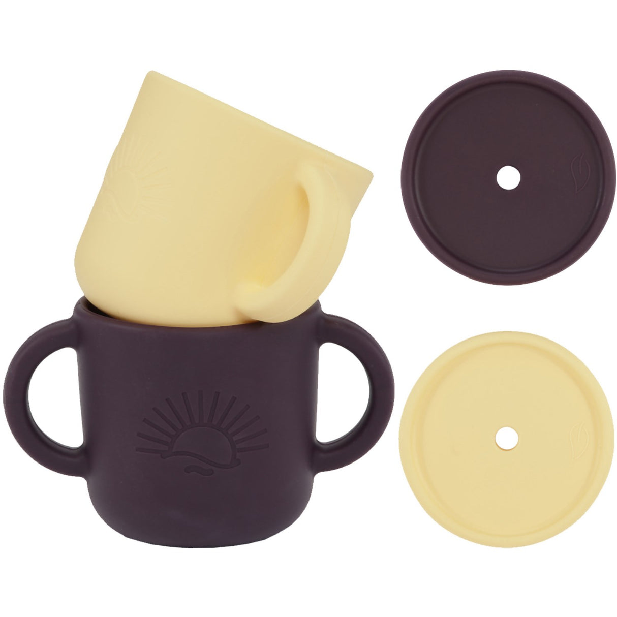 By Lille Vilde Vanilla & Plum Kopper W/Låg 2pcs