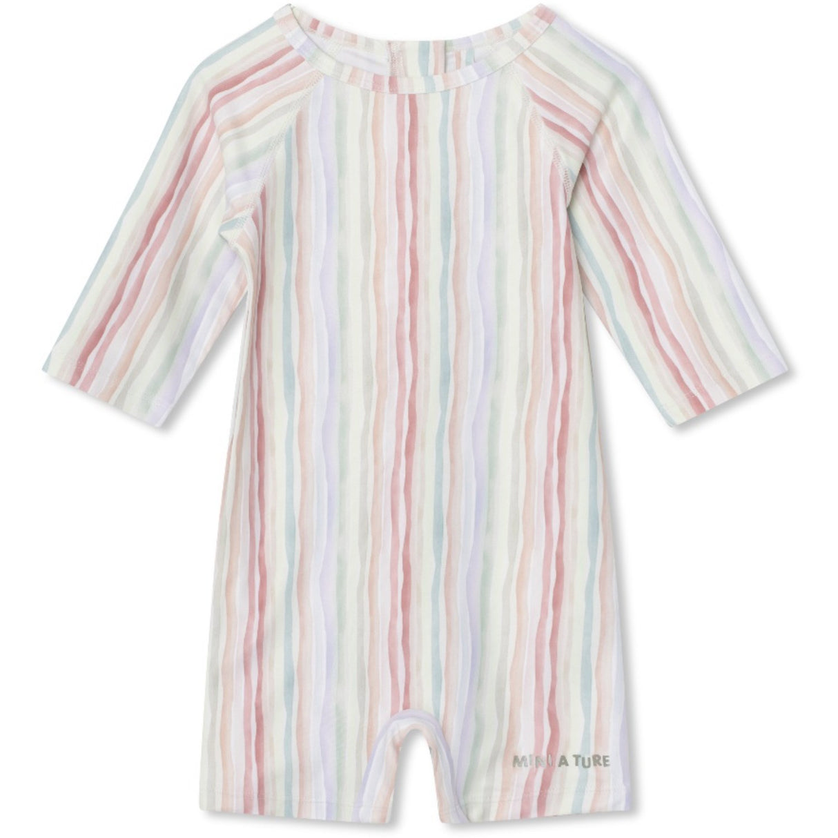 Mini A ture Wavy Stripes Goldie 3/4 Printed Badeheldragt. GRS