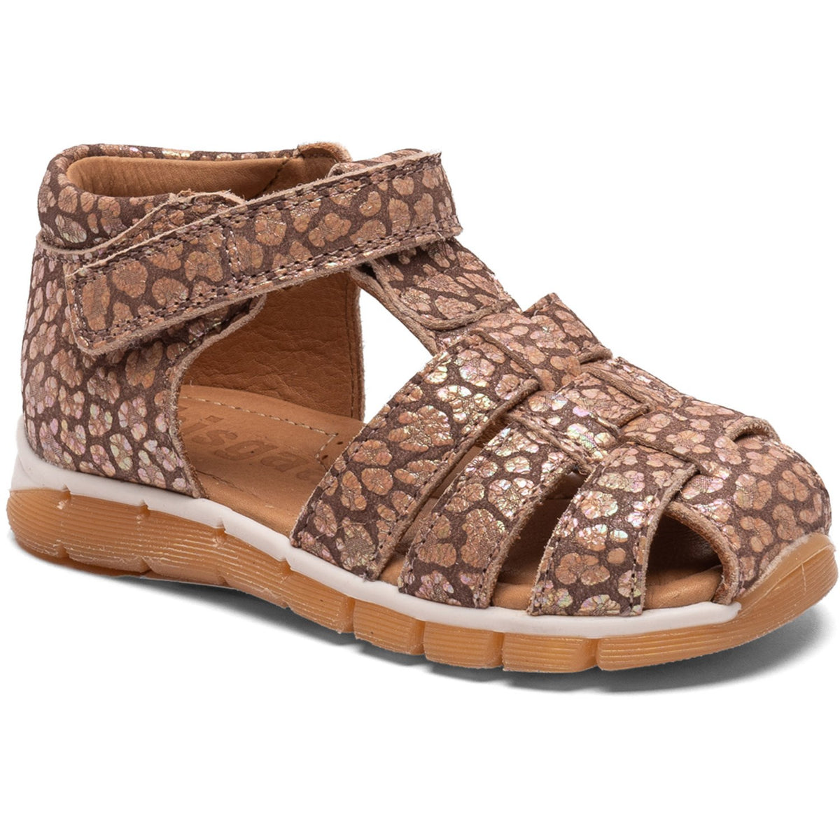 Bisgaard Billie Sandalo Chiuso Unisex Per Bambini E Ragazzi, Pelle Naturale Con Chiusura In Velcro, Suola Antiscivolo