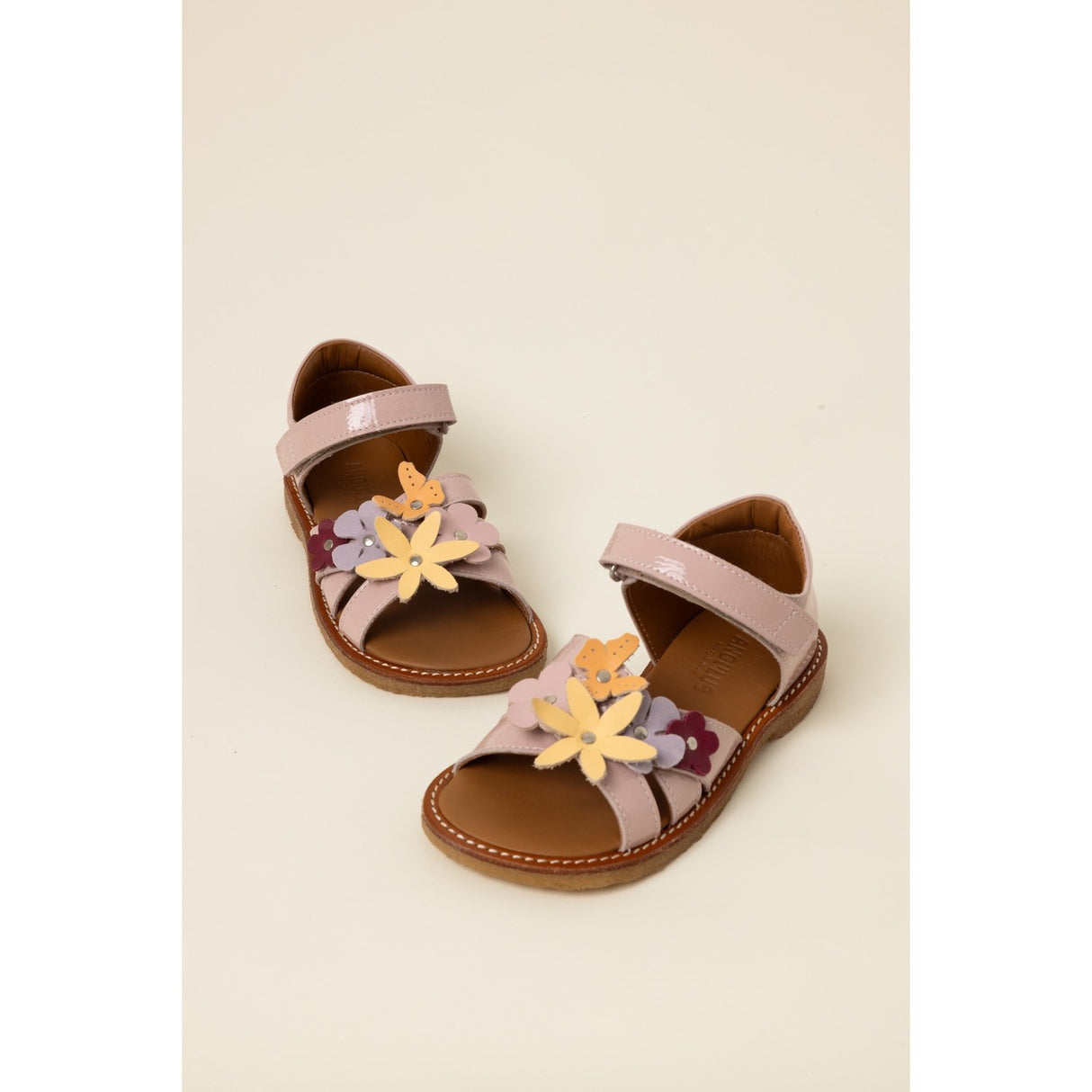 Angulus Rosebud Sandal Med Multifarvede Blomsterapplikationer