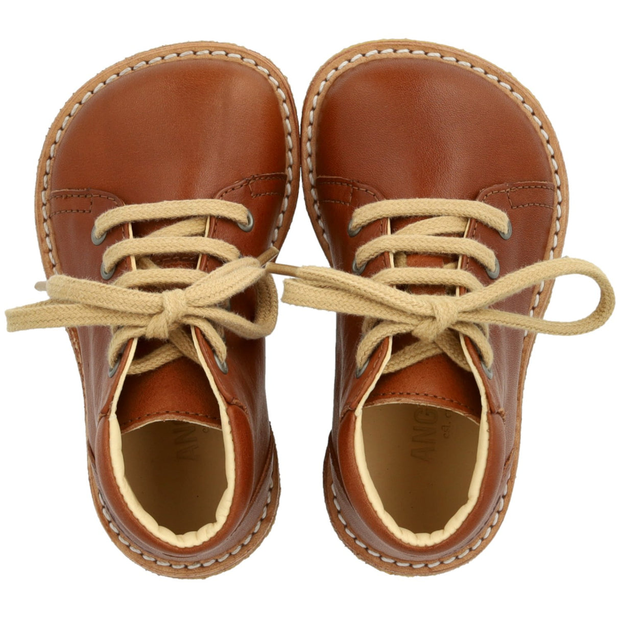 Angulus Cognac Klassisk Snøresko