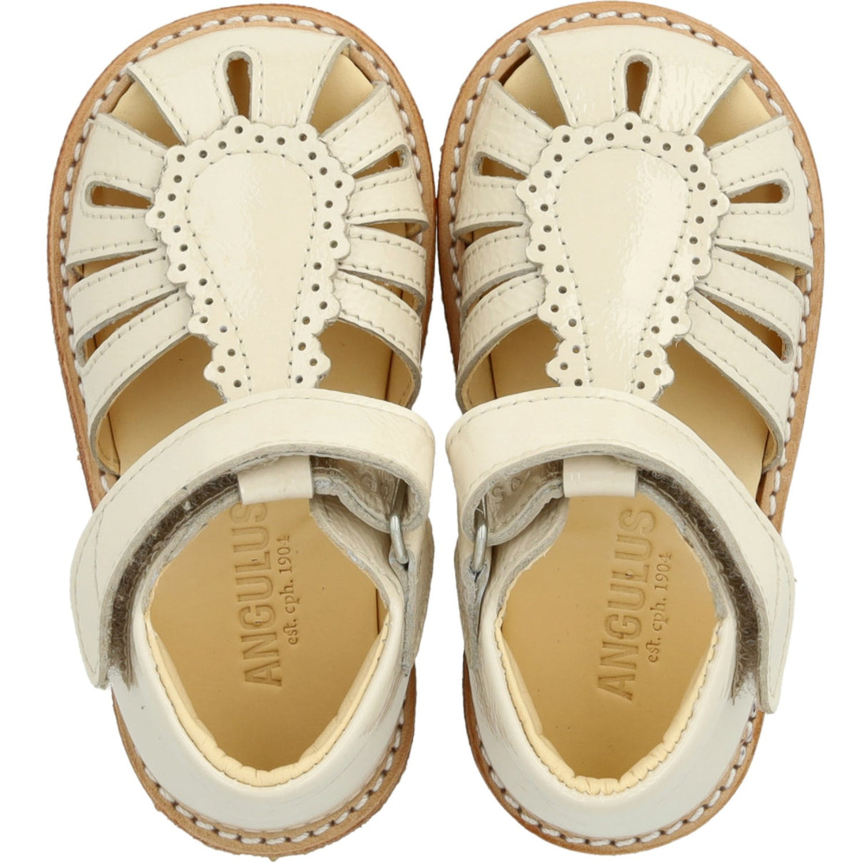 Angulus Buttermilk Begynder Sandal Med Velcrolukning
