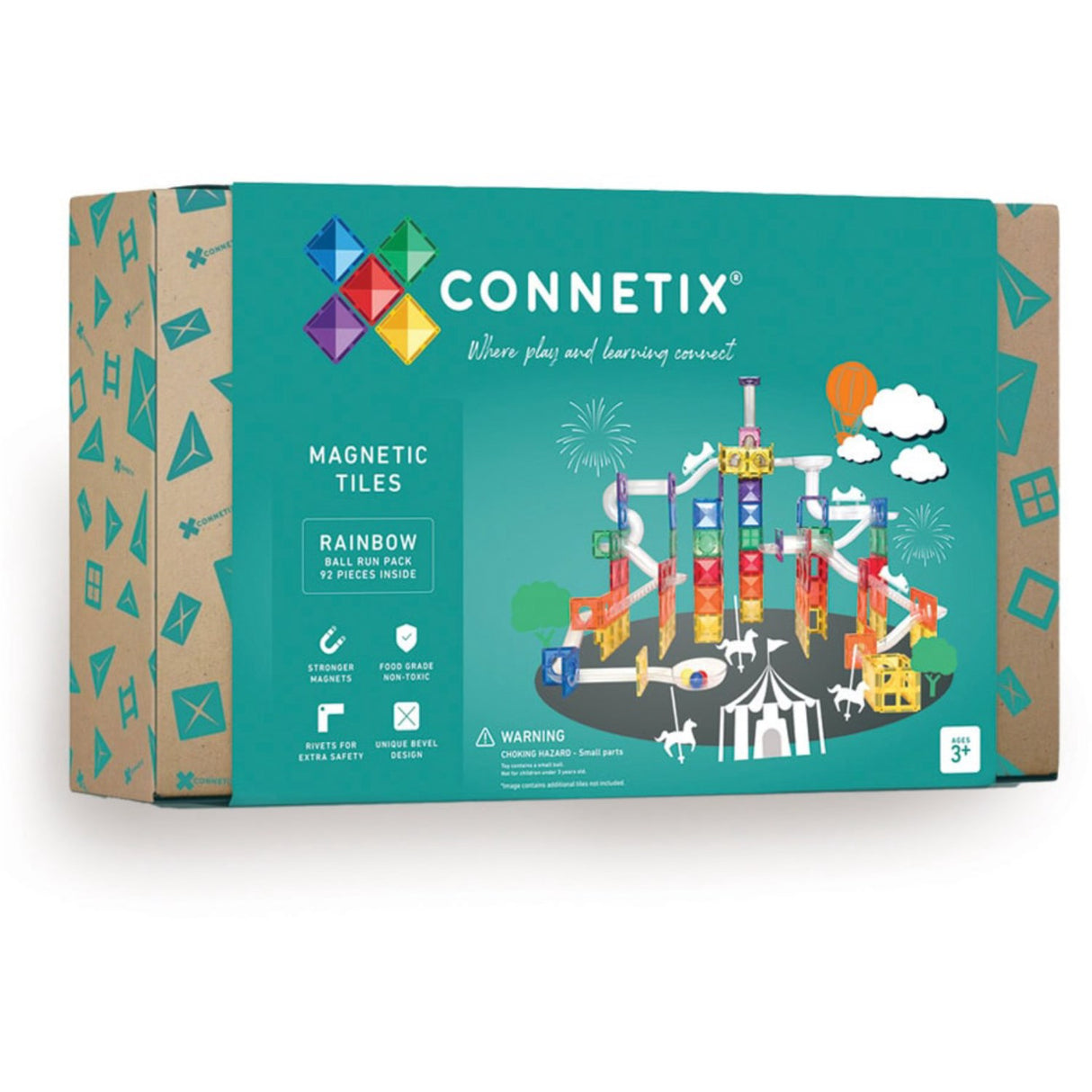 Connetix Rainbow Bold Run Pak 92 Styks
