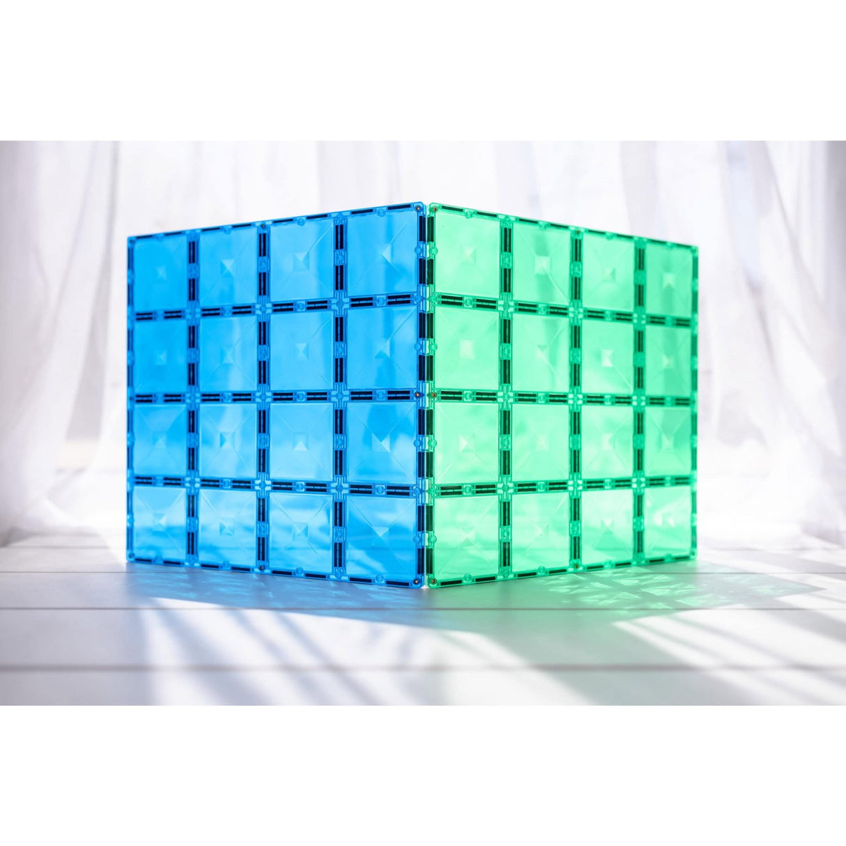 Connetix Rainbow Blue & Green Base Tallerken Pak 2 Styks