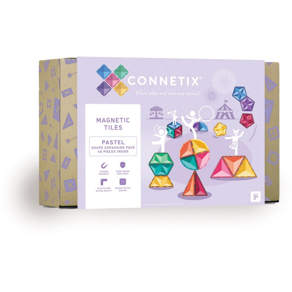 Connetix Pastel Shape Expansion Pak 48 Styks