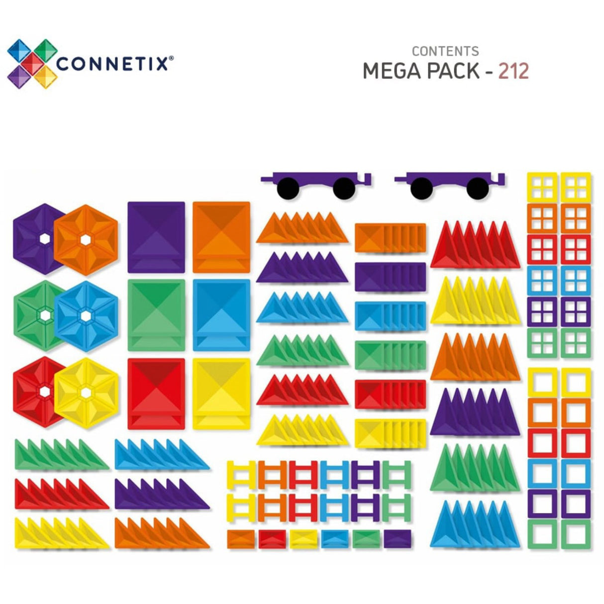 Connetix Rainbow Mega Pak 212 Styks