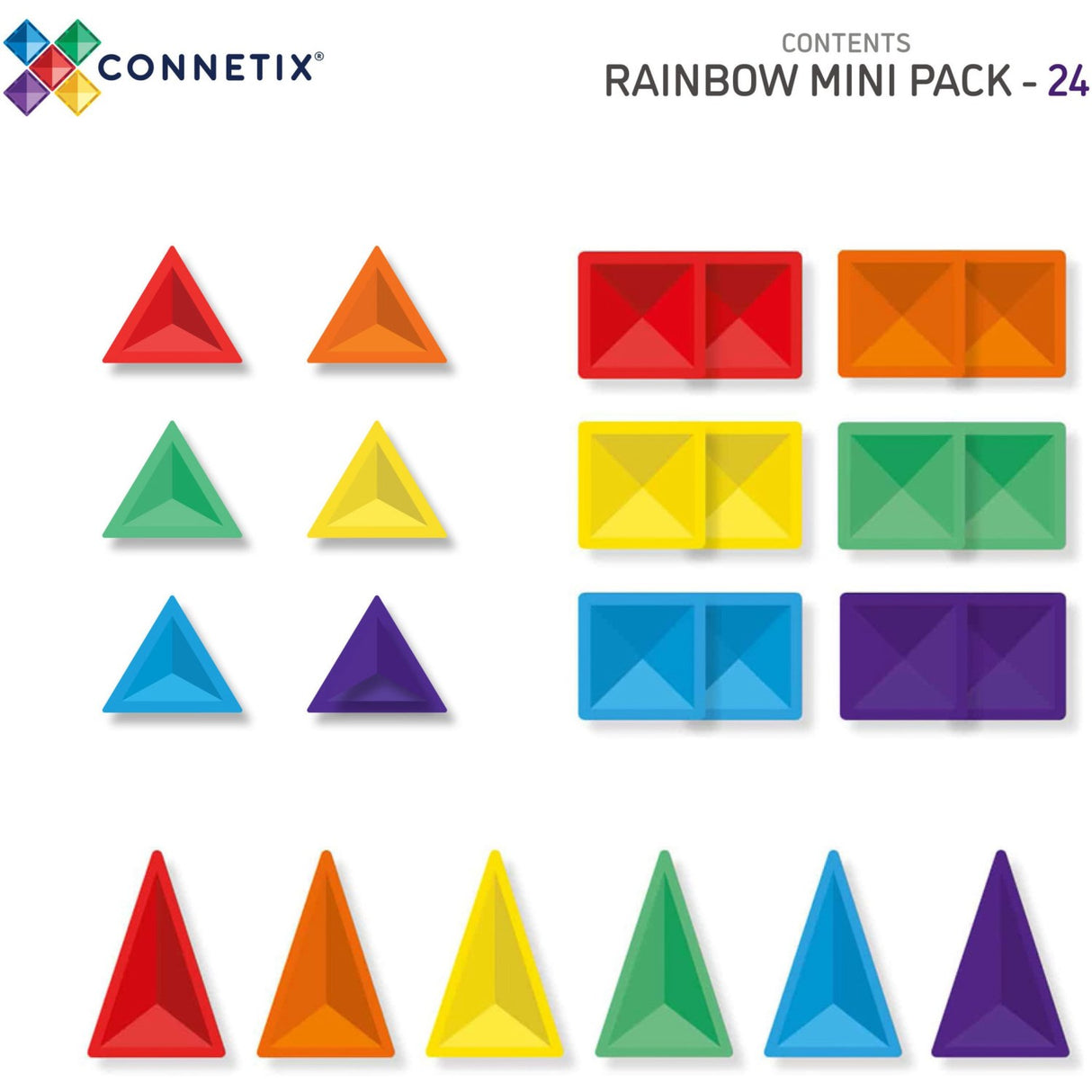 Connetix Rainbow Mini Pak 24 Styks