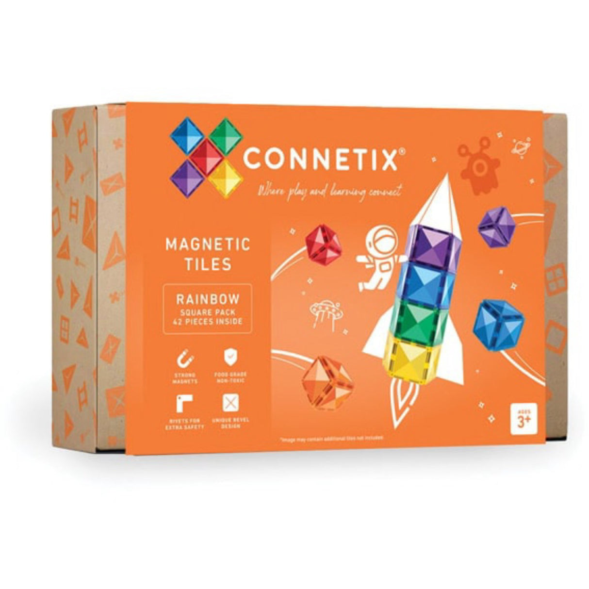 Connetix Rainbow Square Pak 42 Styks