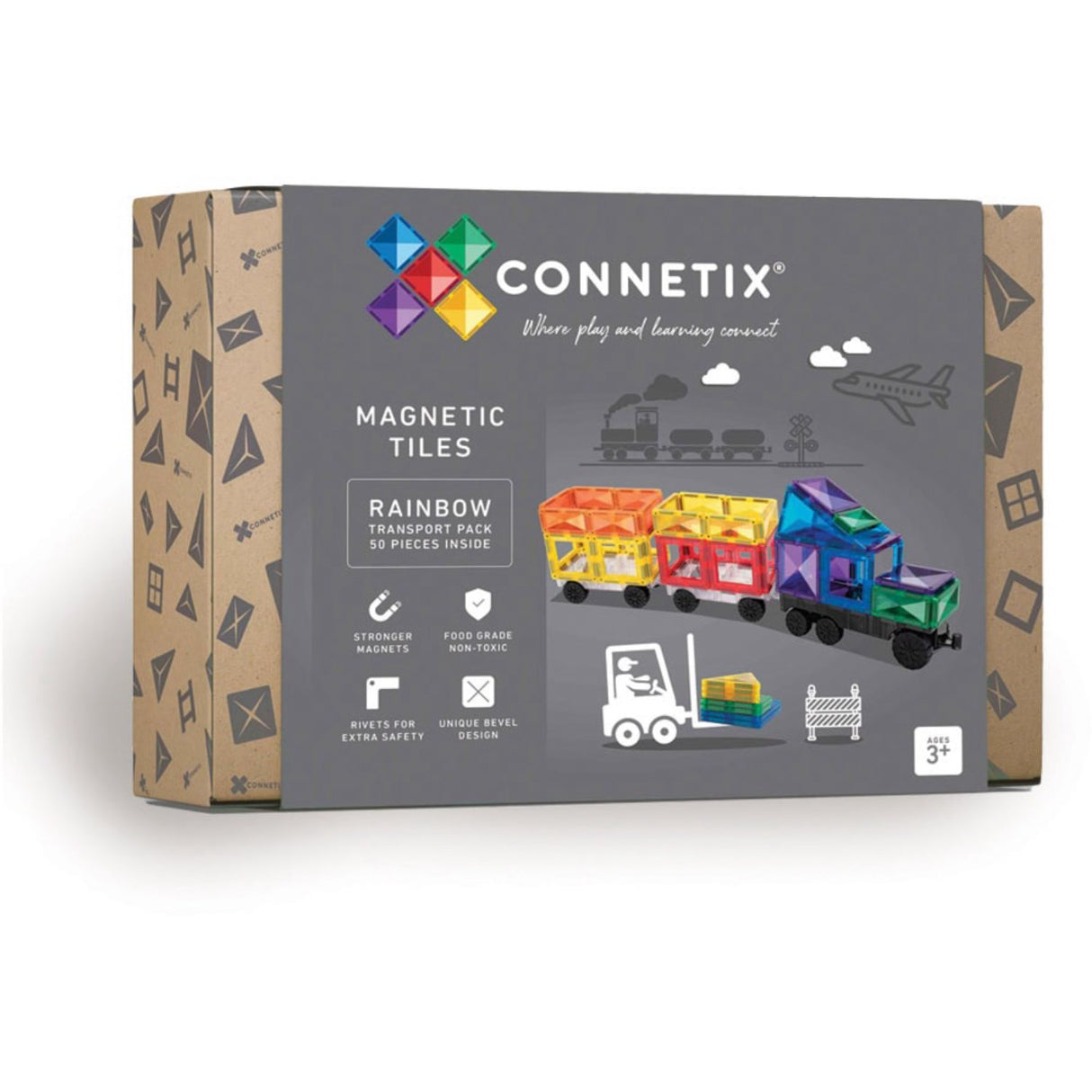 Connetix Rainbow Transport Pak 50 Styks