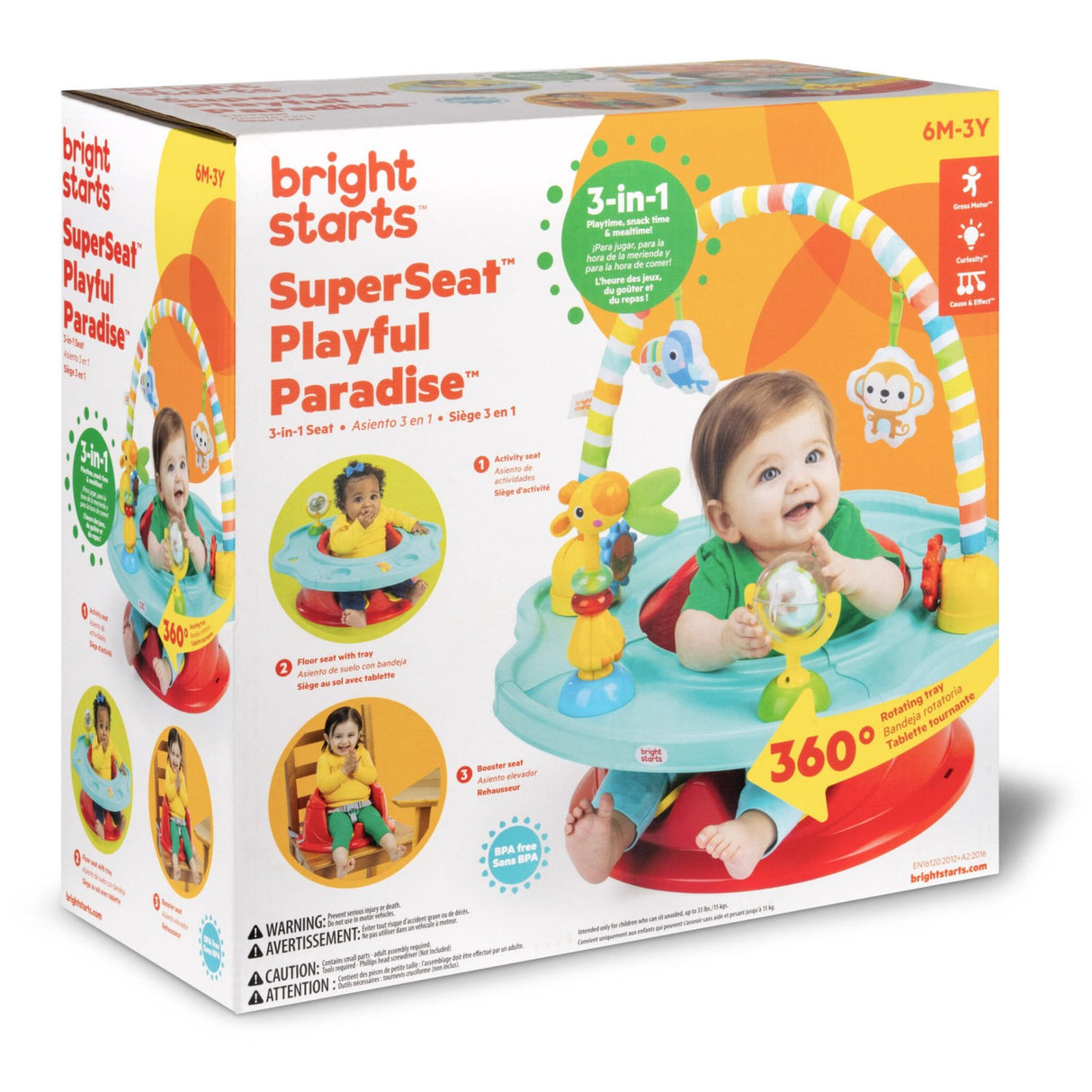 Bright Starts Superseat® Playful Paradise™ 3-In-1 Sæde