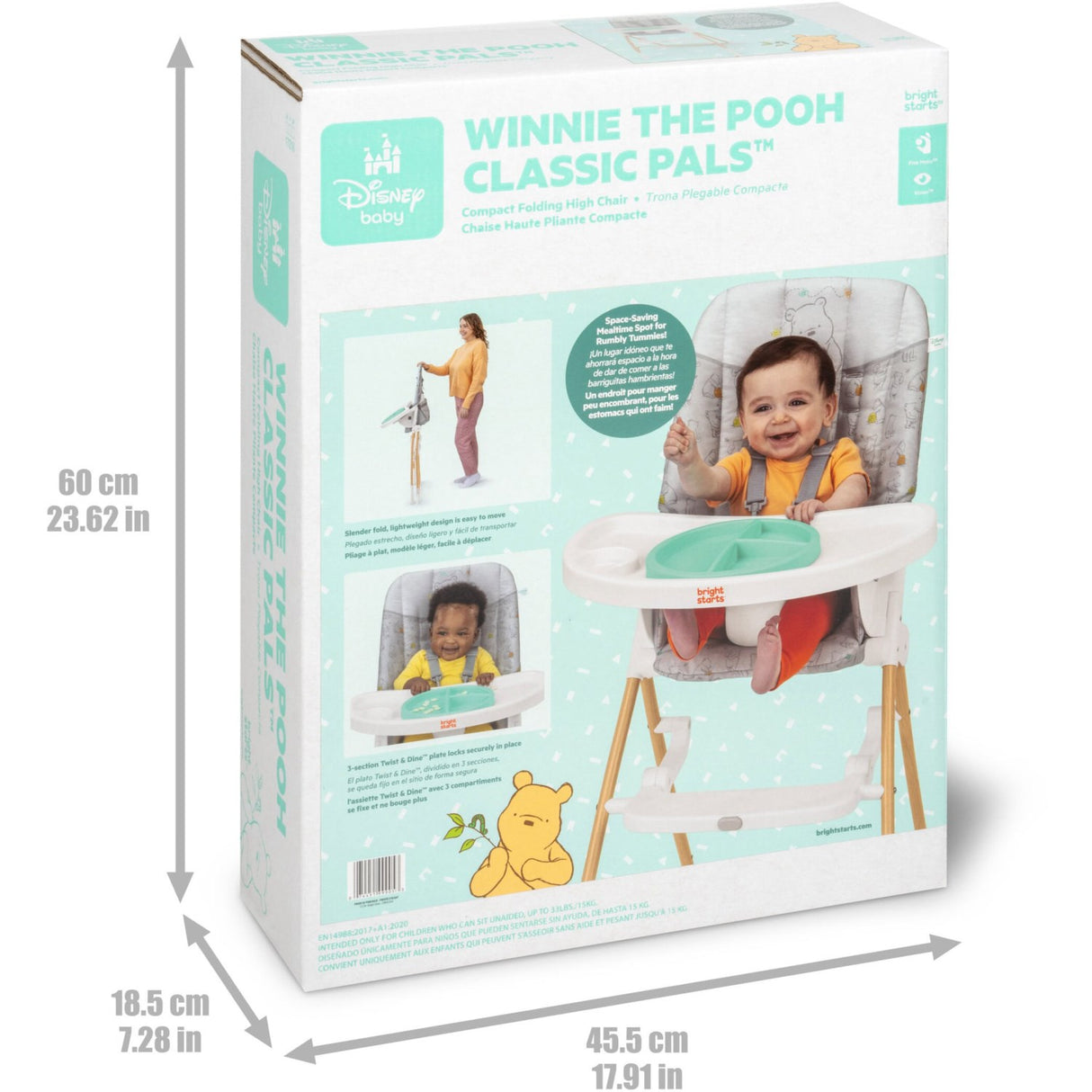 Bright Starts Winnie The Pooh Classic Pals™ Compact Folding Højstol