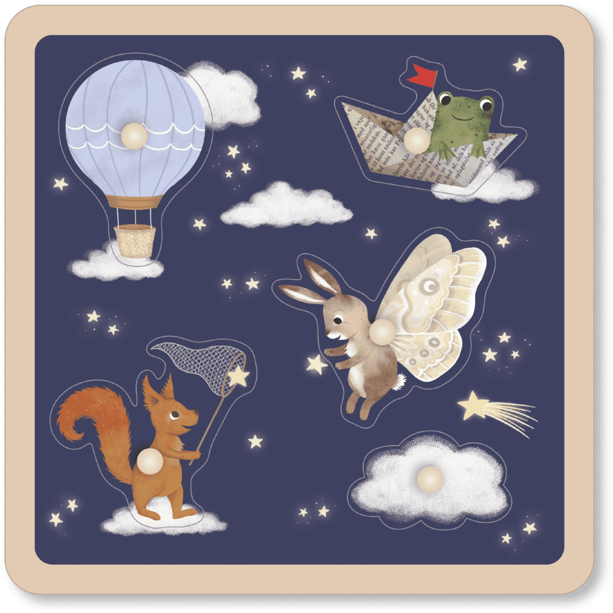 FILIBABBA Little Adventurers Wooden Sensory Puslespil