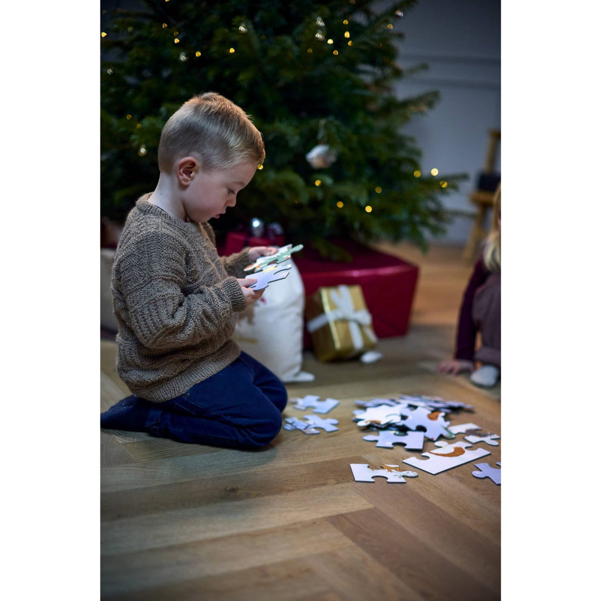 FILIBABBA Forest Friends Puslespil 30 Brikker 45x45 Cm Wonderful Winter