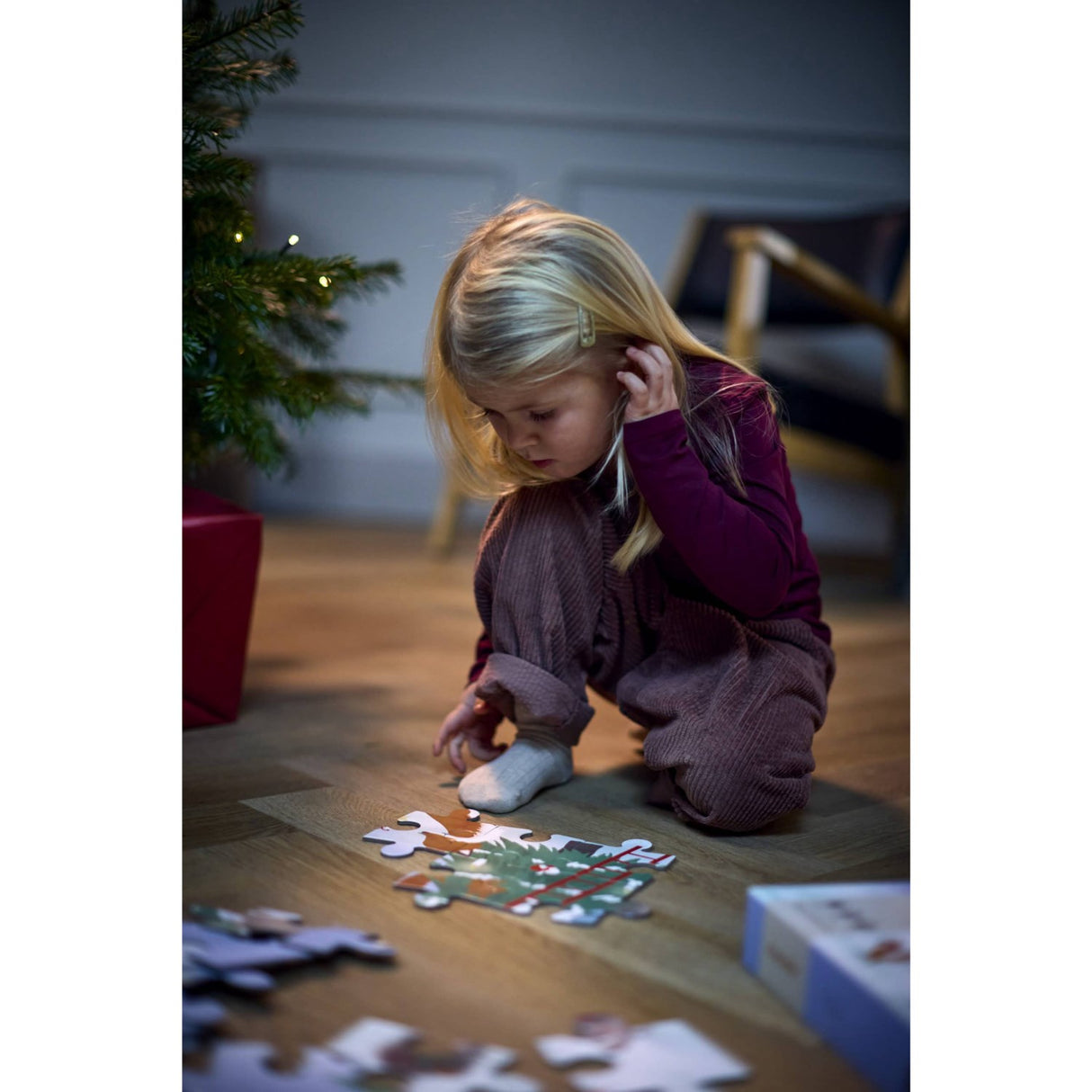 FILIBABBA Forest Friends Puslespil 30 Brikker 45x45 Cm Wonderful Winter