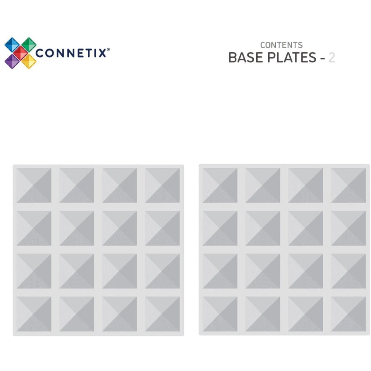 Connetix Clear Base Plate Pak 2 Styks