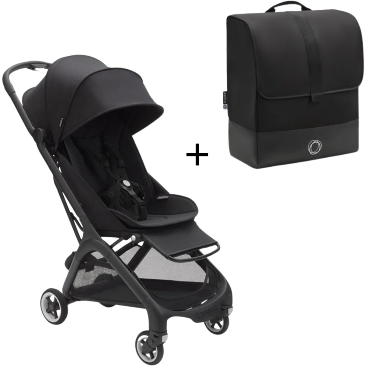 Bugaboo Butterfly Klapvogn og Transportaske Black Bundle