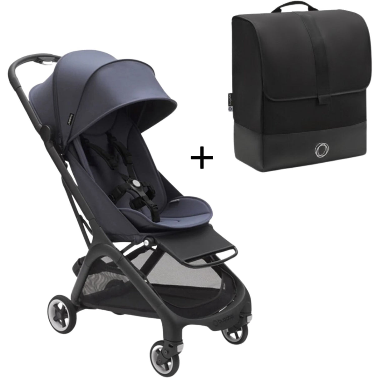 Bugaboo Butterfly Klapvogn og Transportaske Blue Bundle
