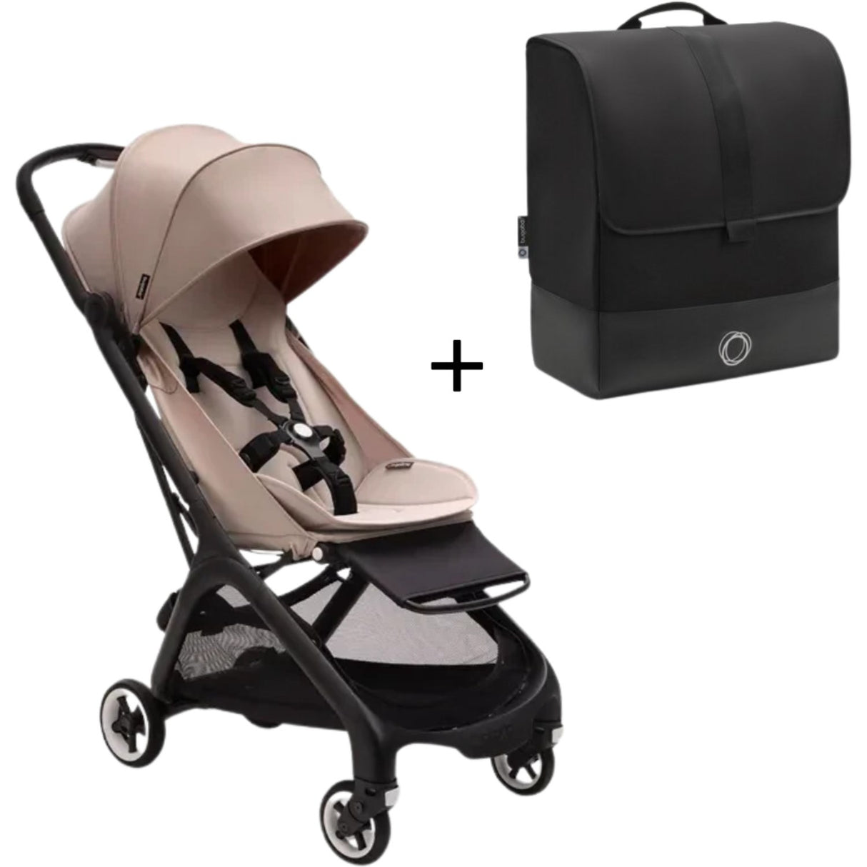 Bugaboo Butterfly Klapvogn og Transportaske Sand Bundle