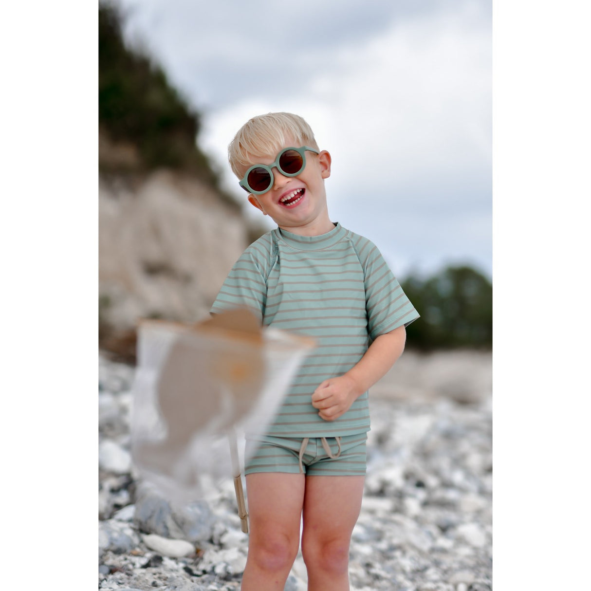 Mikk-Line Green Bay AOP UV Badetrøje Recycled