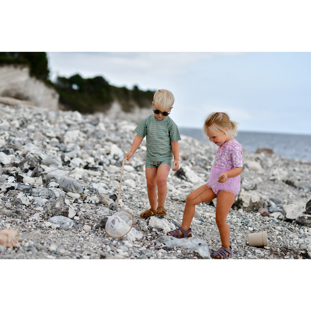 Mikk-Line Green Bay AOP UV Badetrøje Recycled