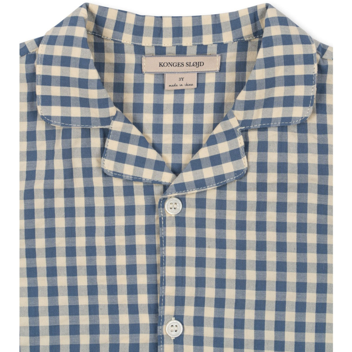 Konges Sløjd Captains Blue Check Kim Ss Skjorte GOTS
