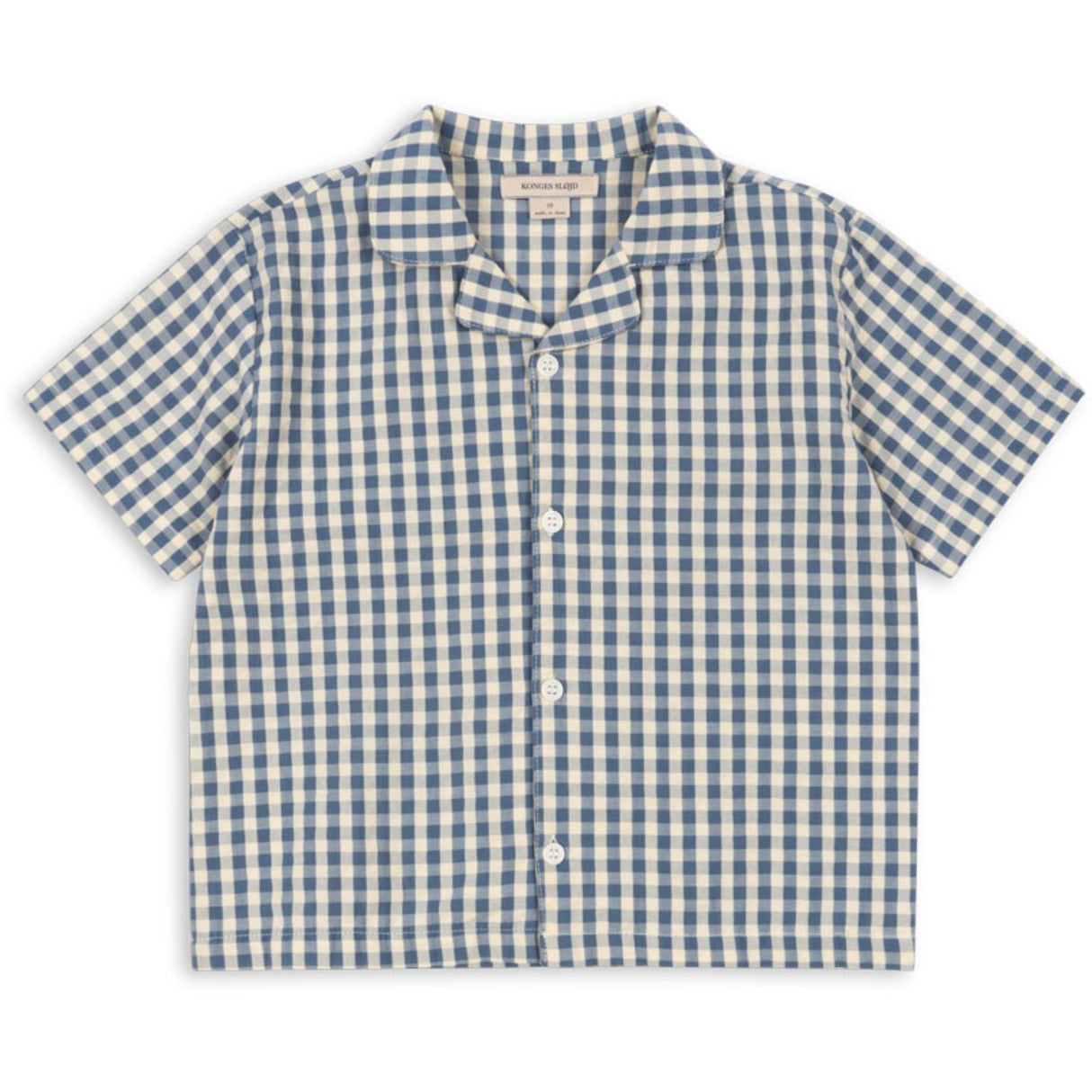 Konges Sløjd Captains Blue Check Kim Ss Skjorte GOTS