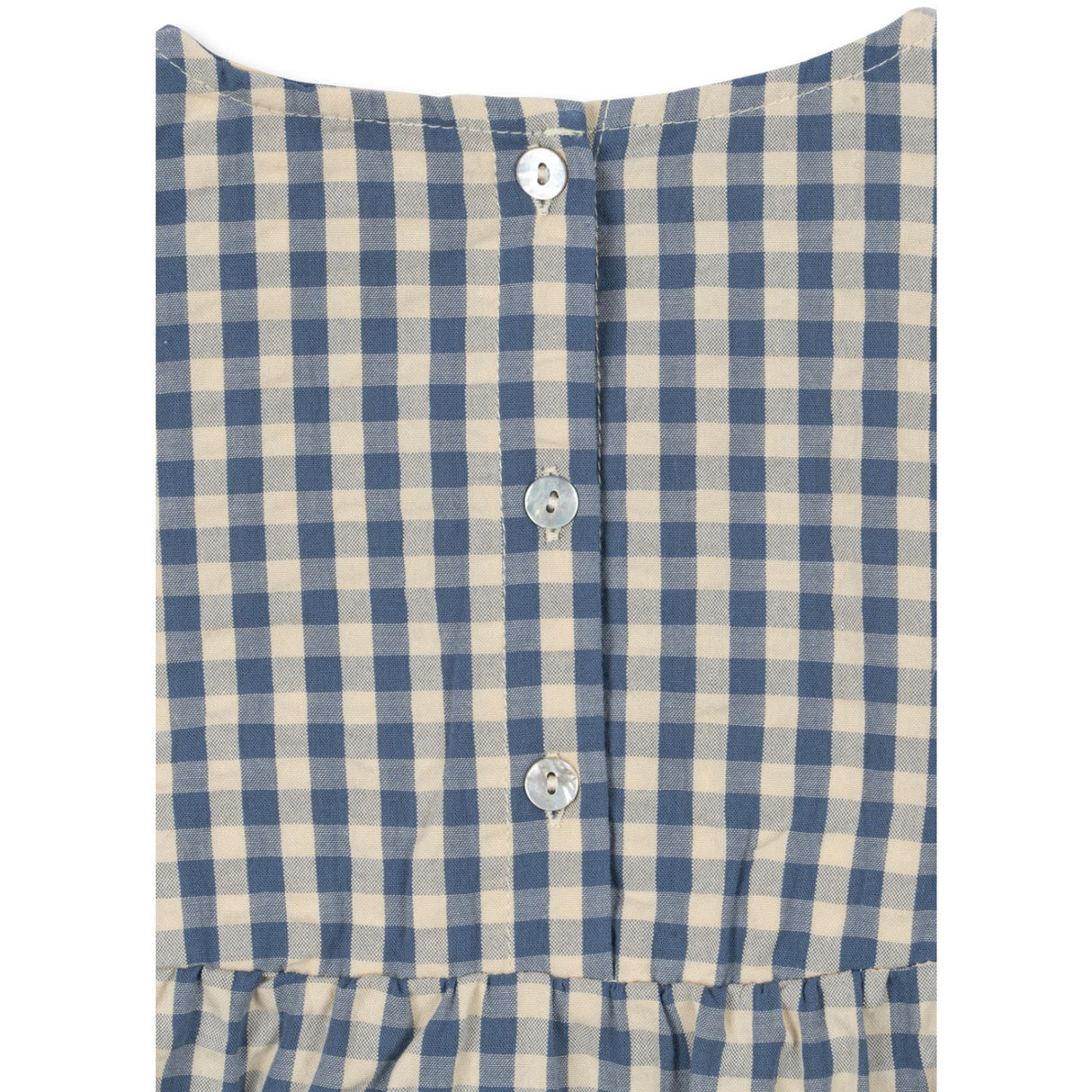 Konges Sløjd Captains Blue Check Kim Romper GOTS