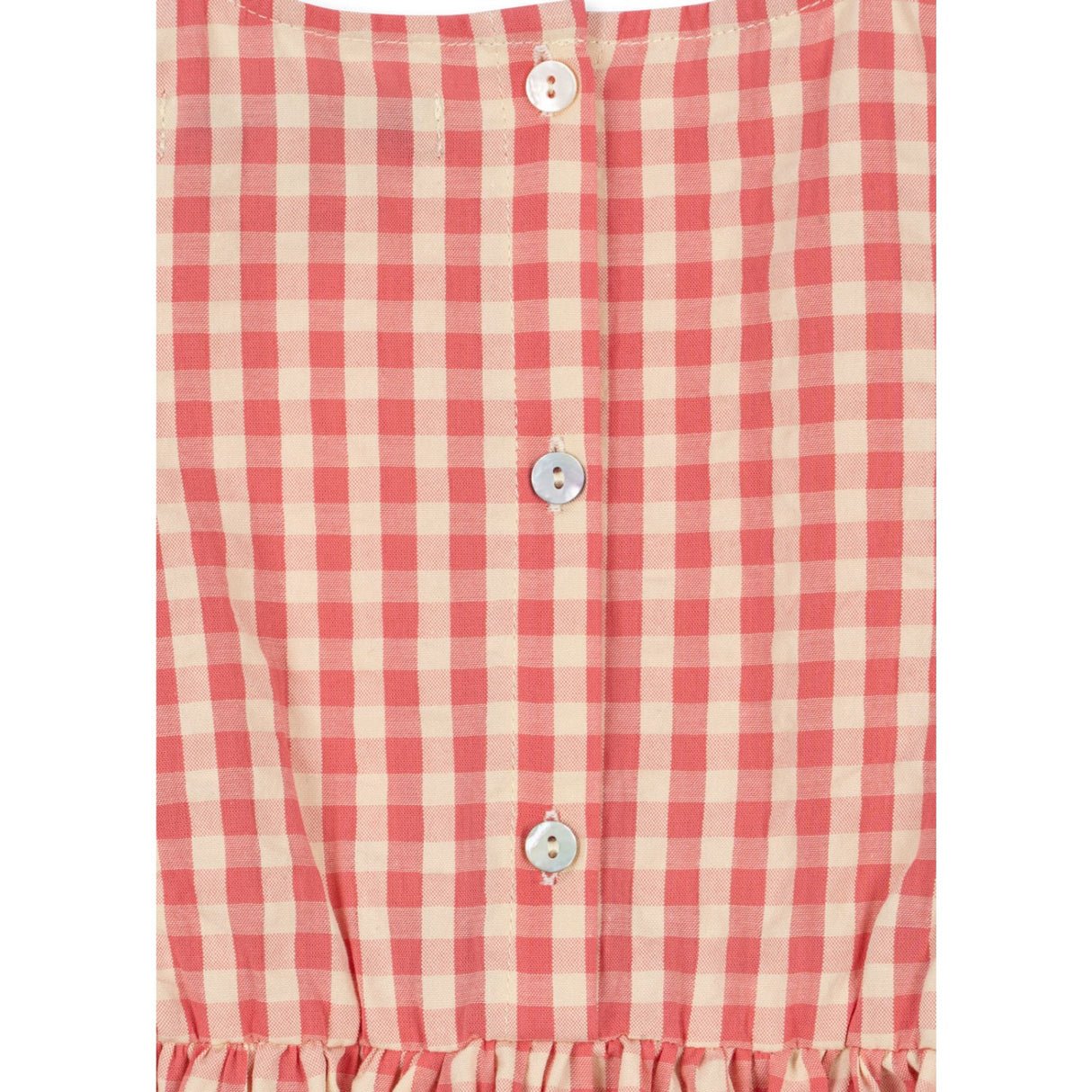 Konges Sløjd Flamingo Plume Check Kim Flæse Kjole GOTS