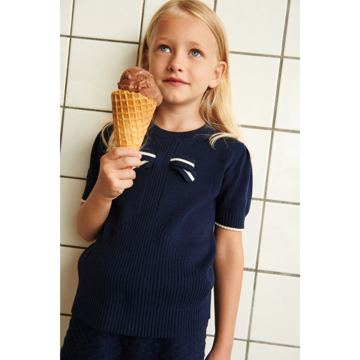 FUB dark navy Sløjfe T-shirt