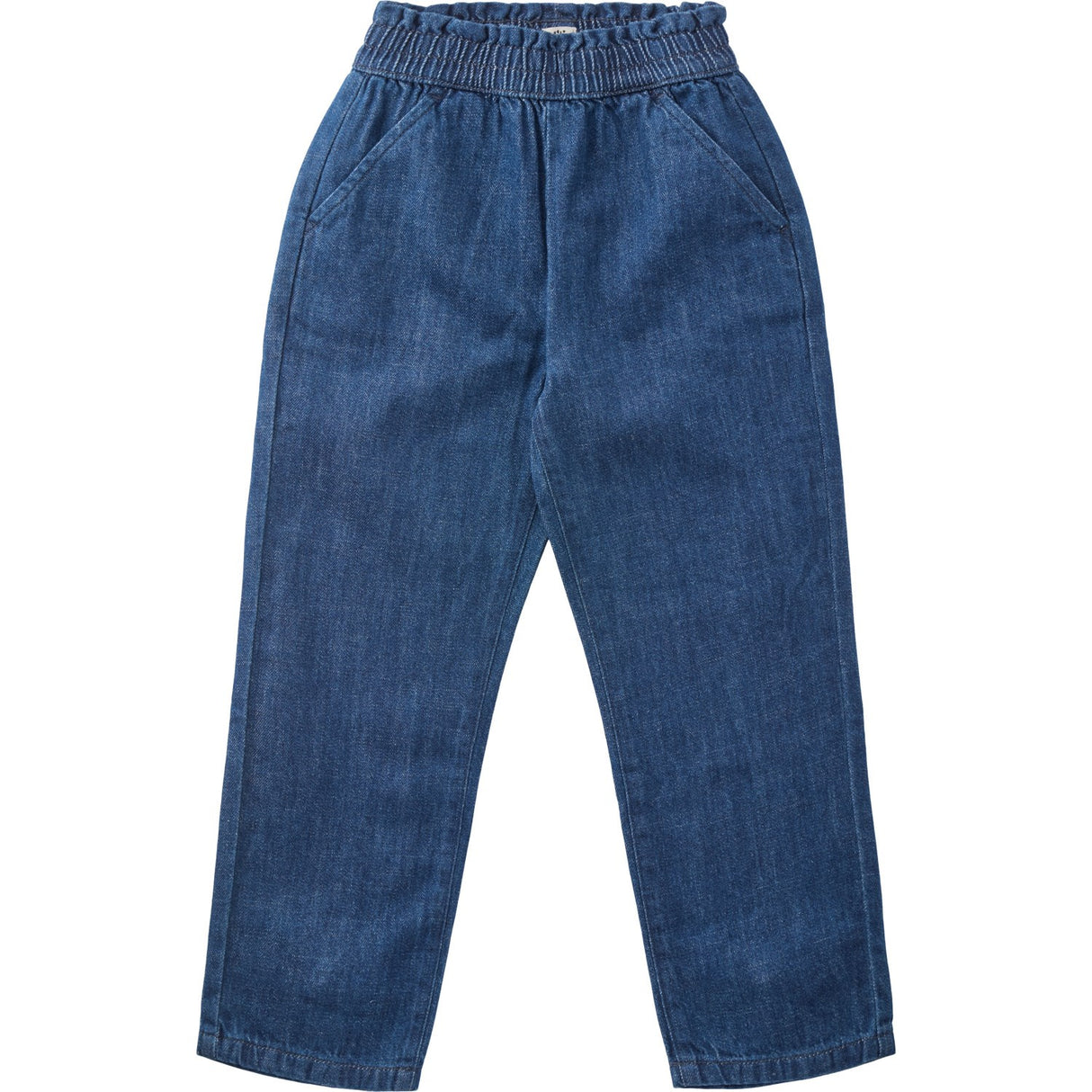 Copenhagen Colors Dark Indigo Blue Washed Organic Chinos M. Sløjfe Regular Fit