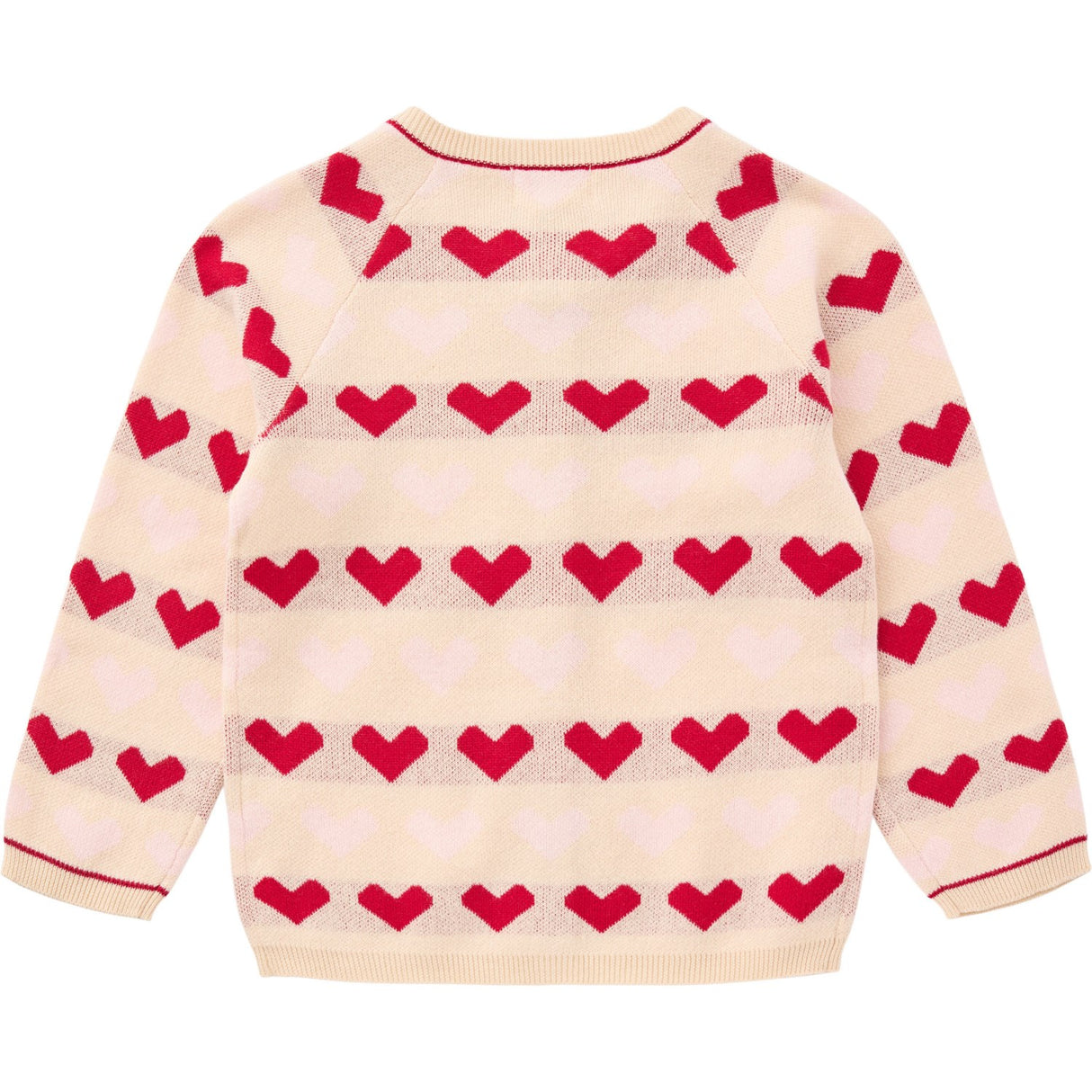 COPENHAGEN COLORS Berry Comb. Strikket Heart Cardigan