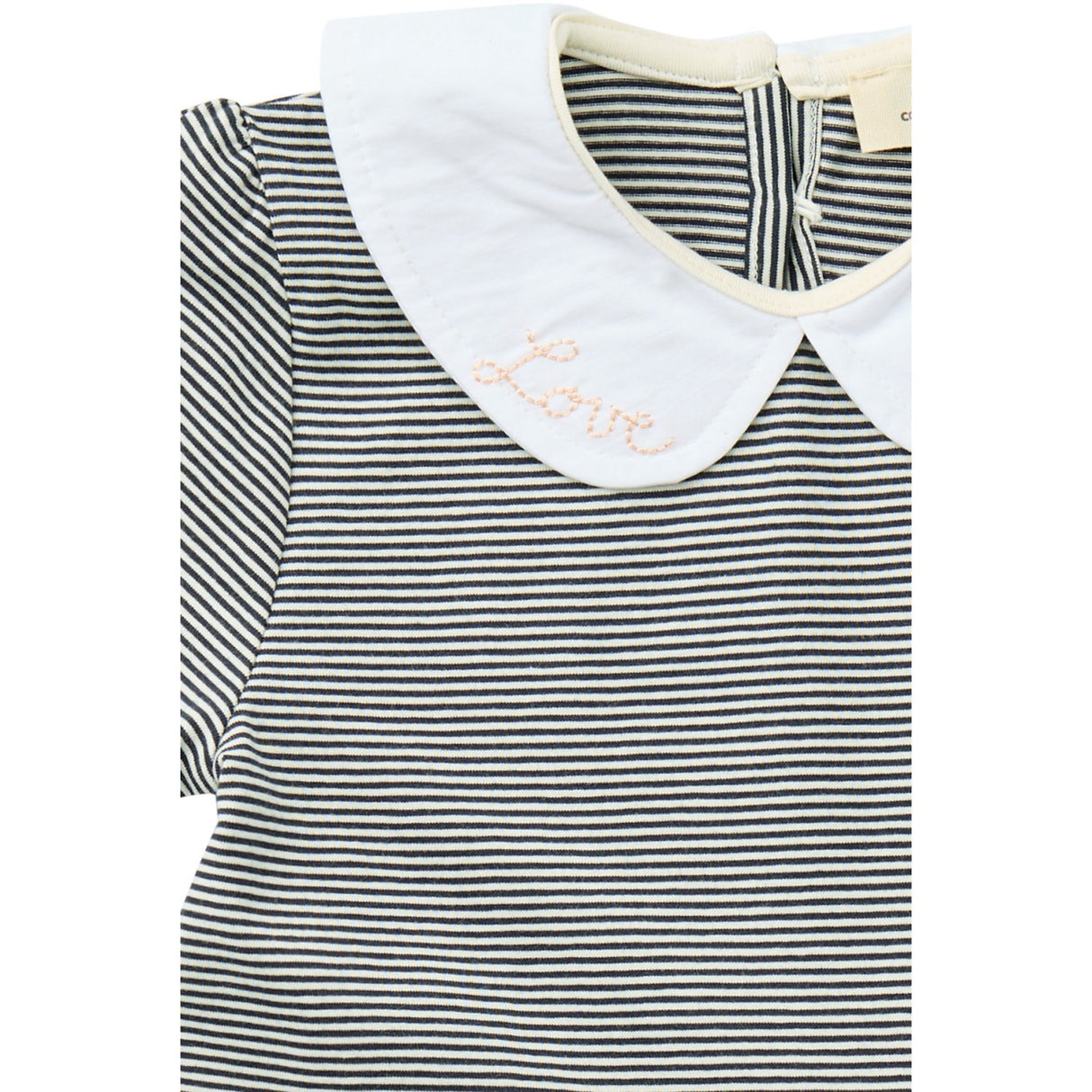 COPENHAGEN COLORS Navy/Cream Stripe Striped Kjole m. Poplin Krave