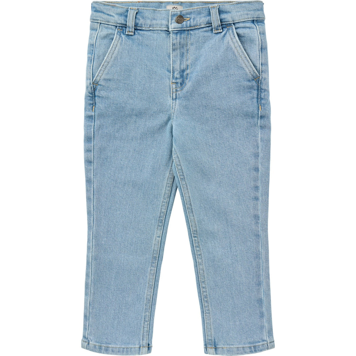 COPENHAGEN COLORS Lt. Blue Washed Organic Denim Chinos Bukser - Slim Fit