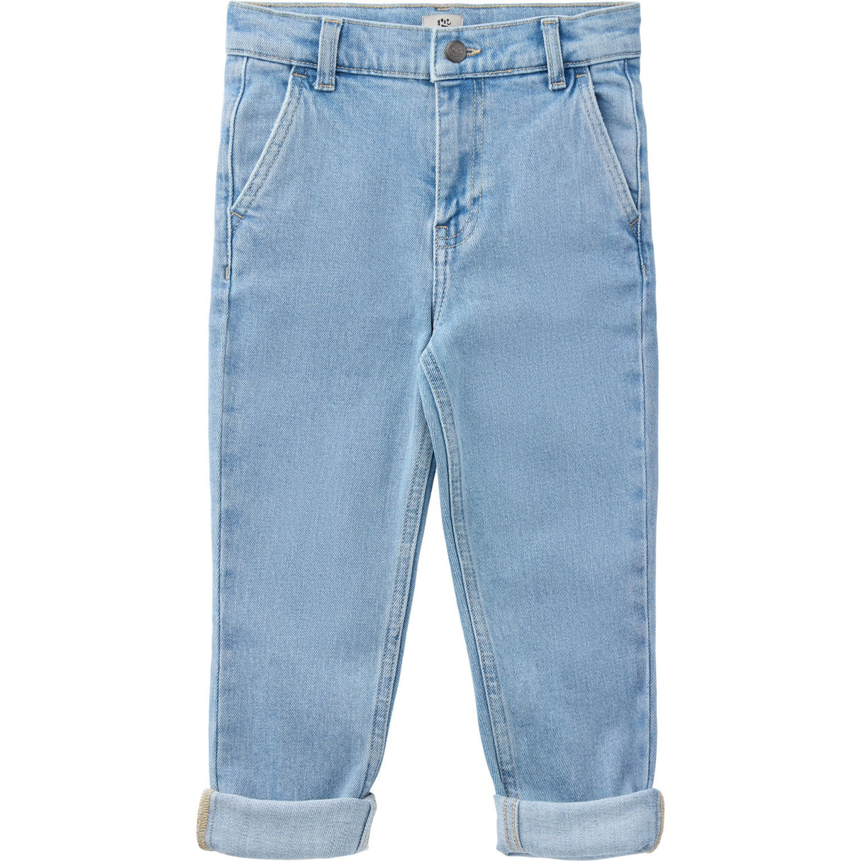 COPENHAGEN COLORS Lt. Blue Washed Organic Denim Chinos Bukser - Slim Fit