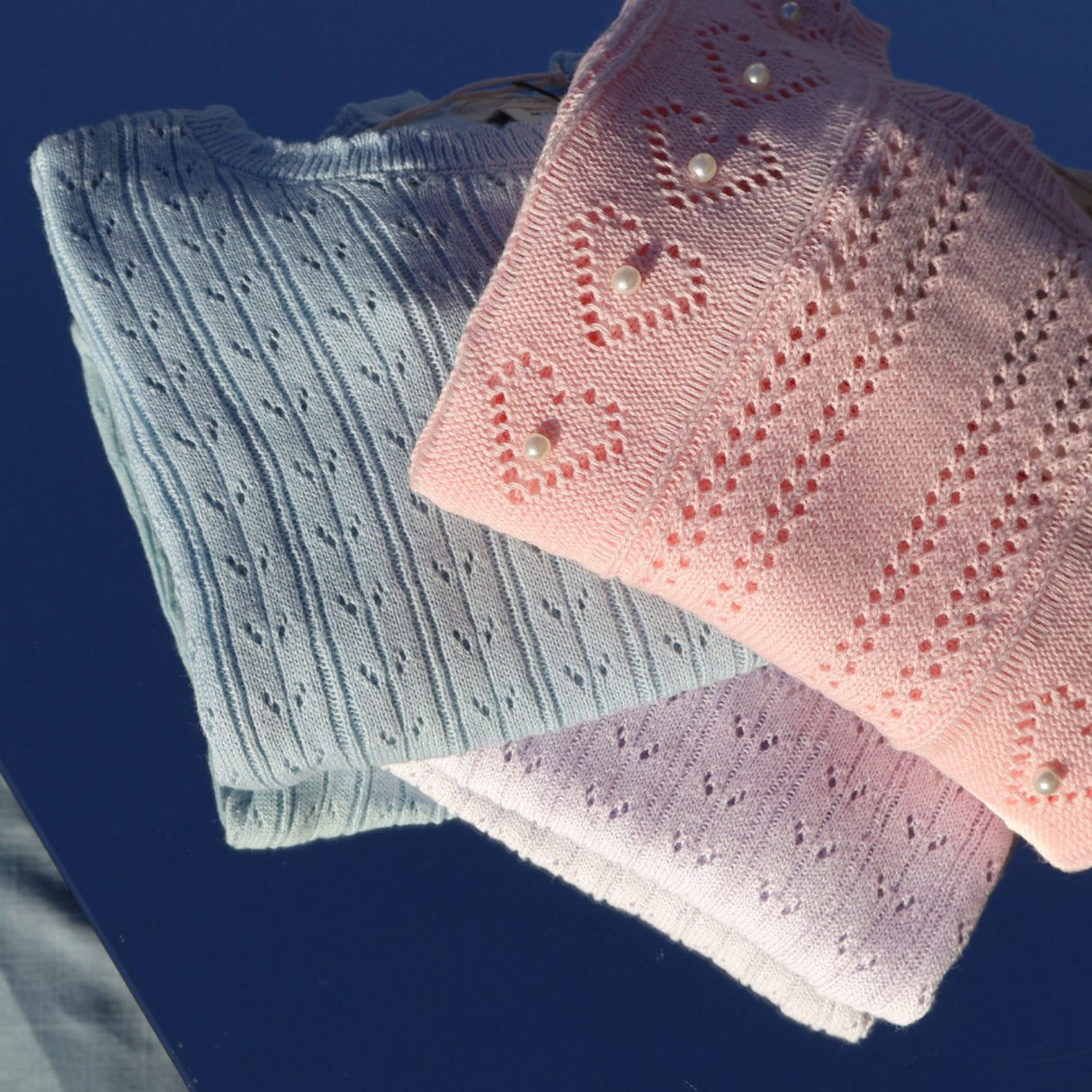 COPENHAGEN COLORS Ballerina Comb. Strik Pointelle T-shirt