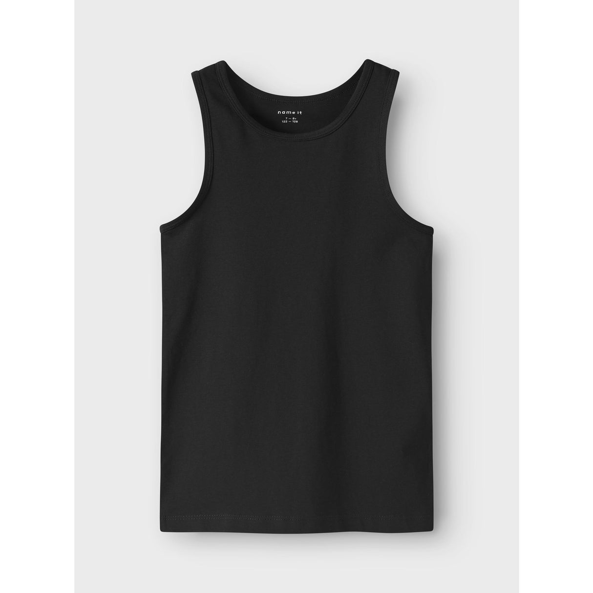 Name It Black Tank Top 4-Pak Black White Solid Noos