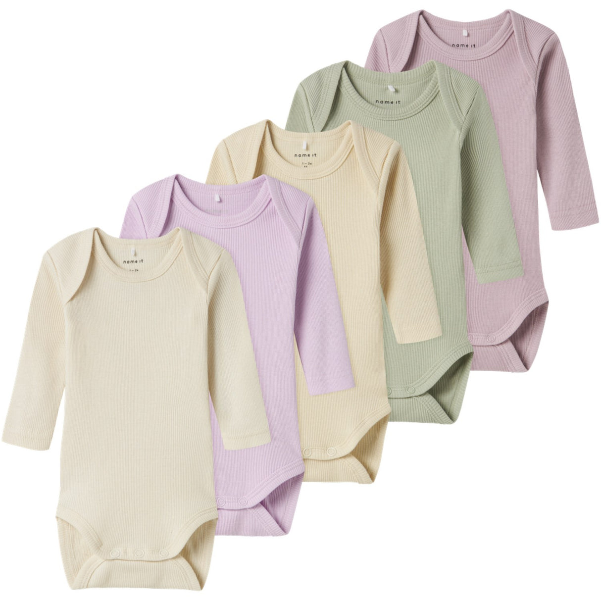 Name It Winsome Orchid Body 5-Pack Solid Rib Noos