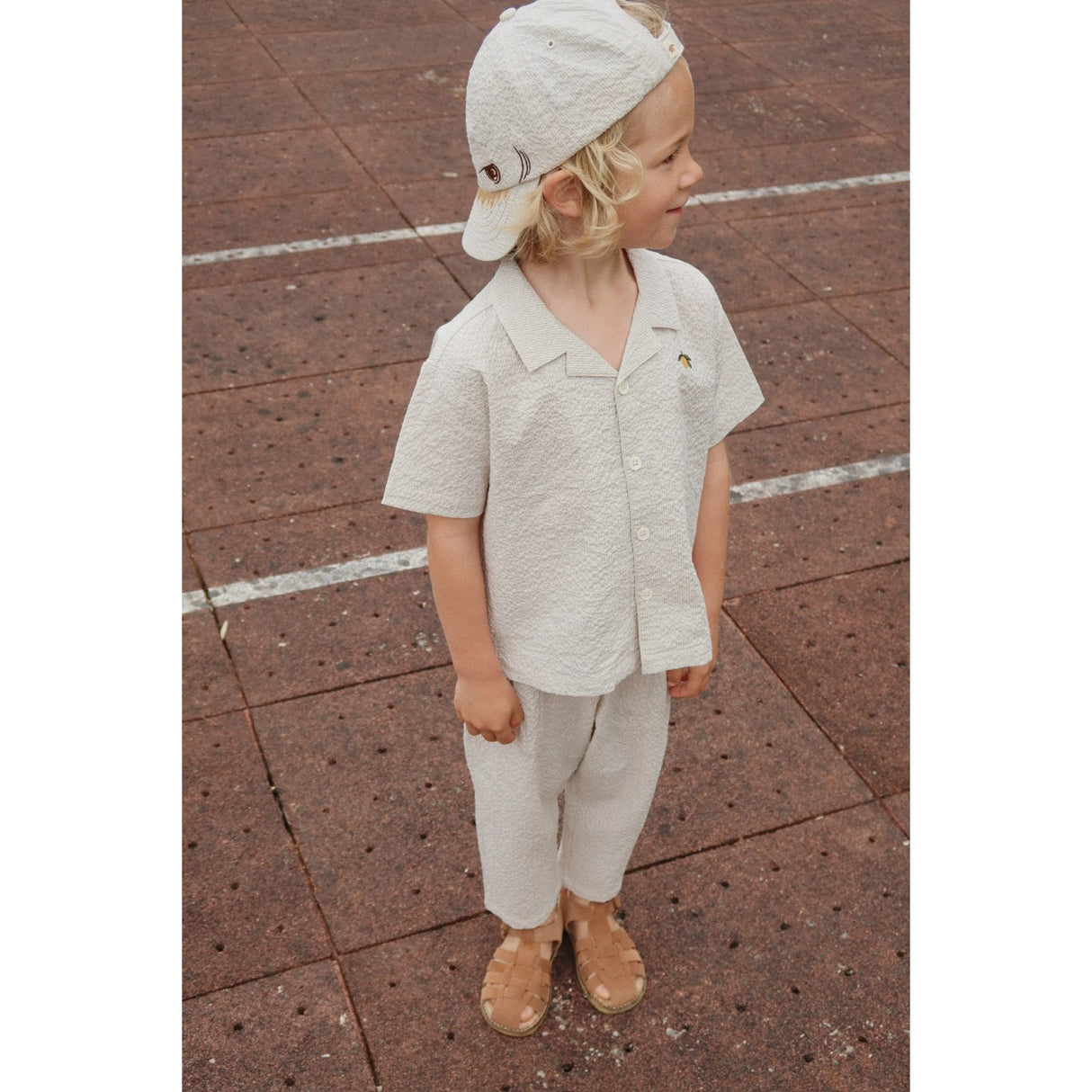 Konges Sløjd Quarry Stripe Elliot Shark Kasket GOTS